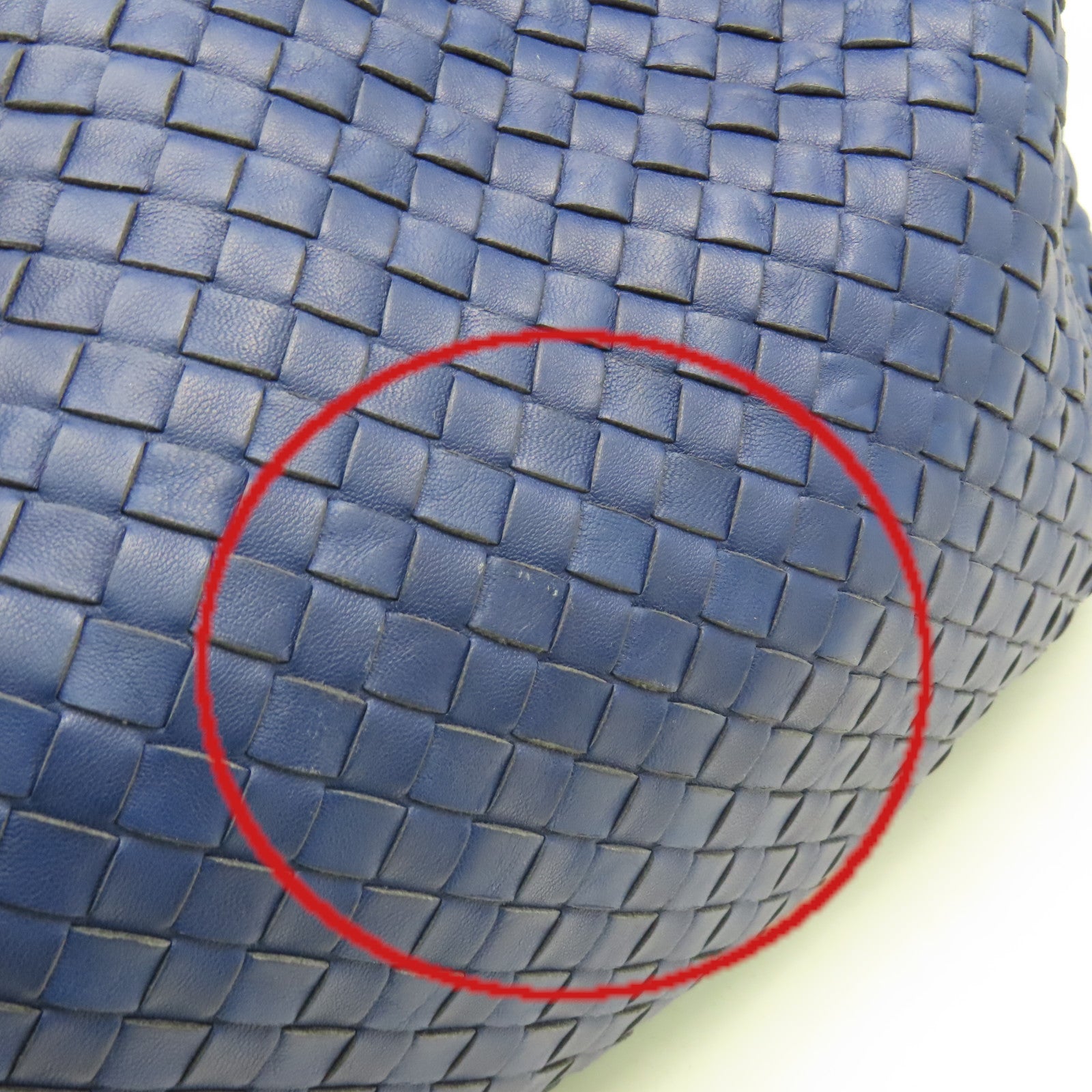 BOTTEGA VENETA 織紋皮革Shoulder Bag肩背袋藍色