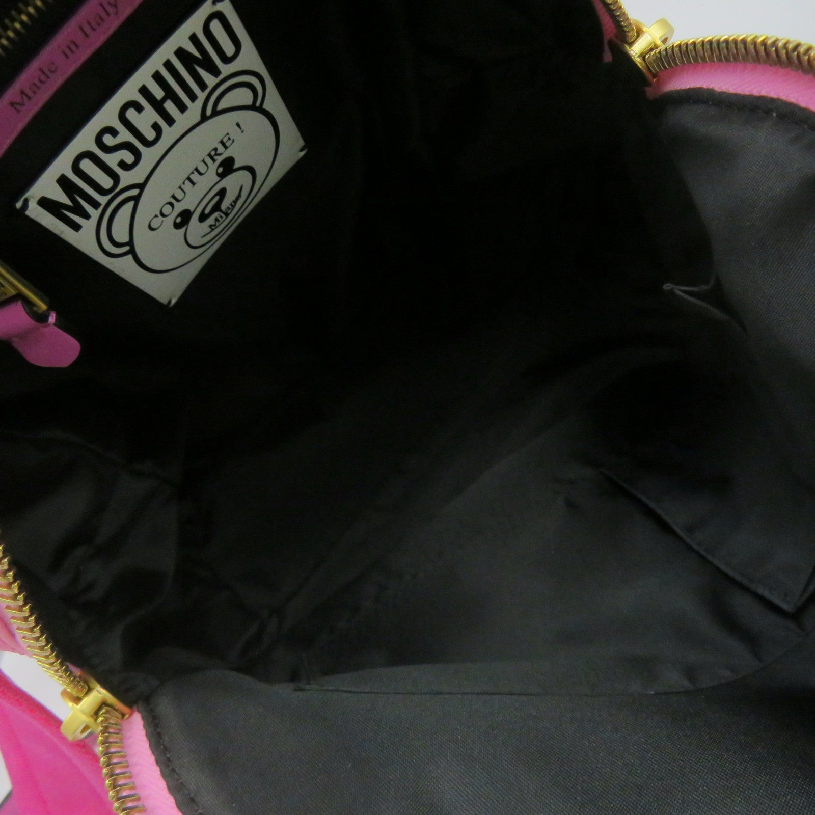 MOSCHINO 【激減優惠】塗層帆布Play Boy Teddy Bear Backpack背包粉紅色