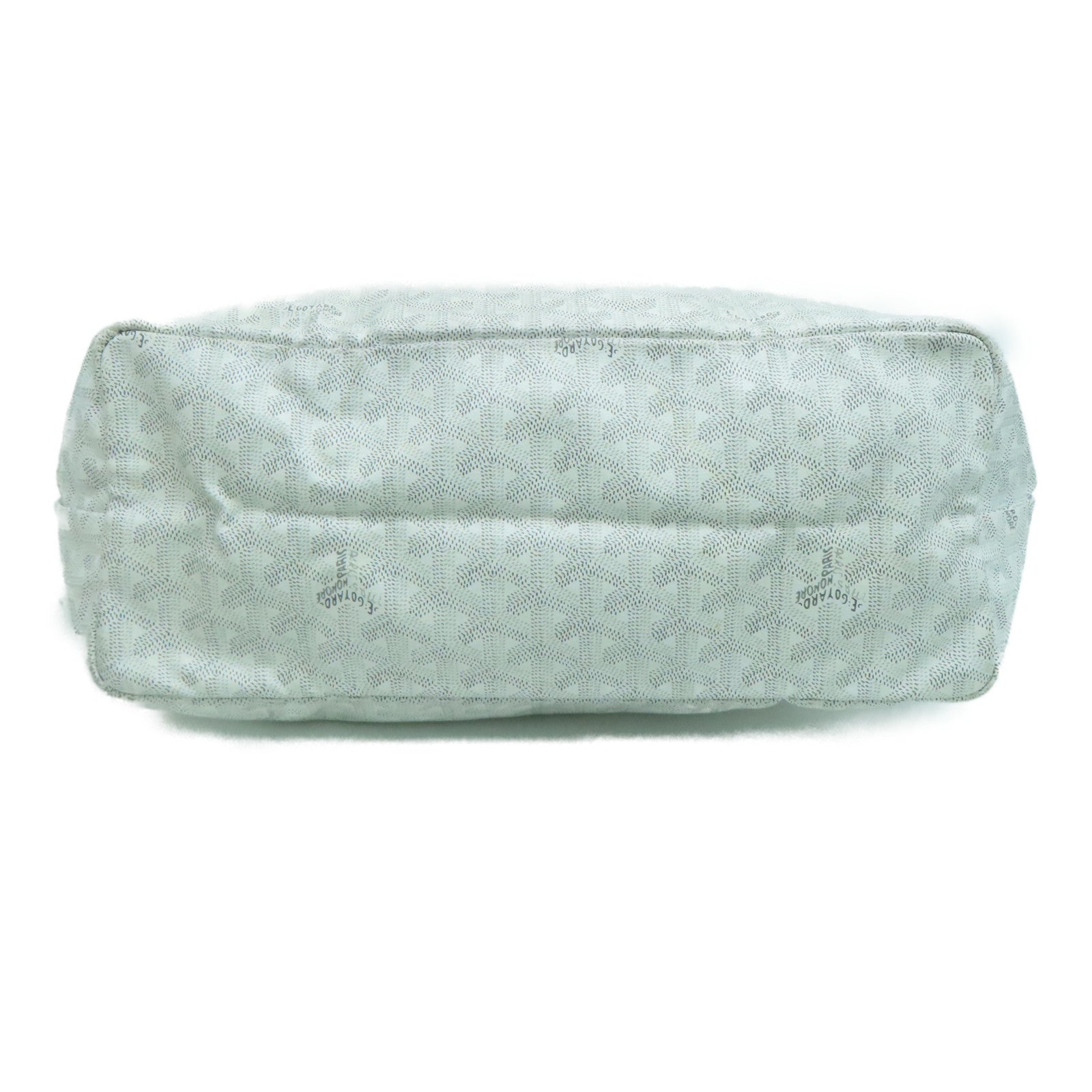 GOYARD 塗層帆布Saint Louis PM Shoulder Bagc銀扣肩背袋白色
