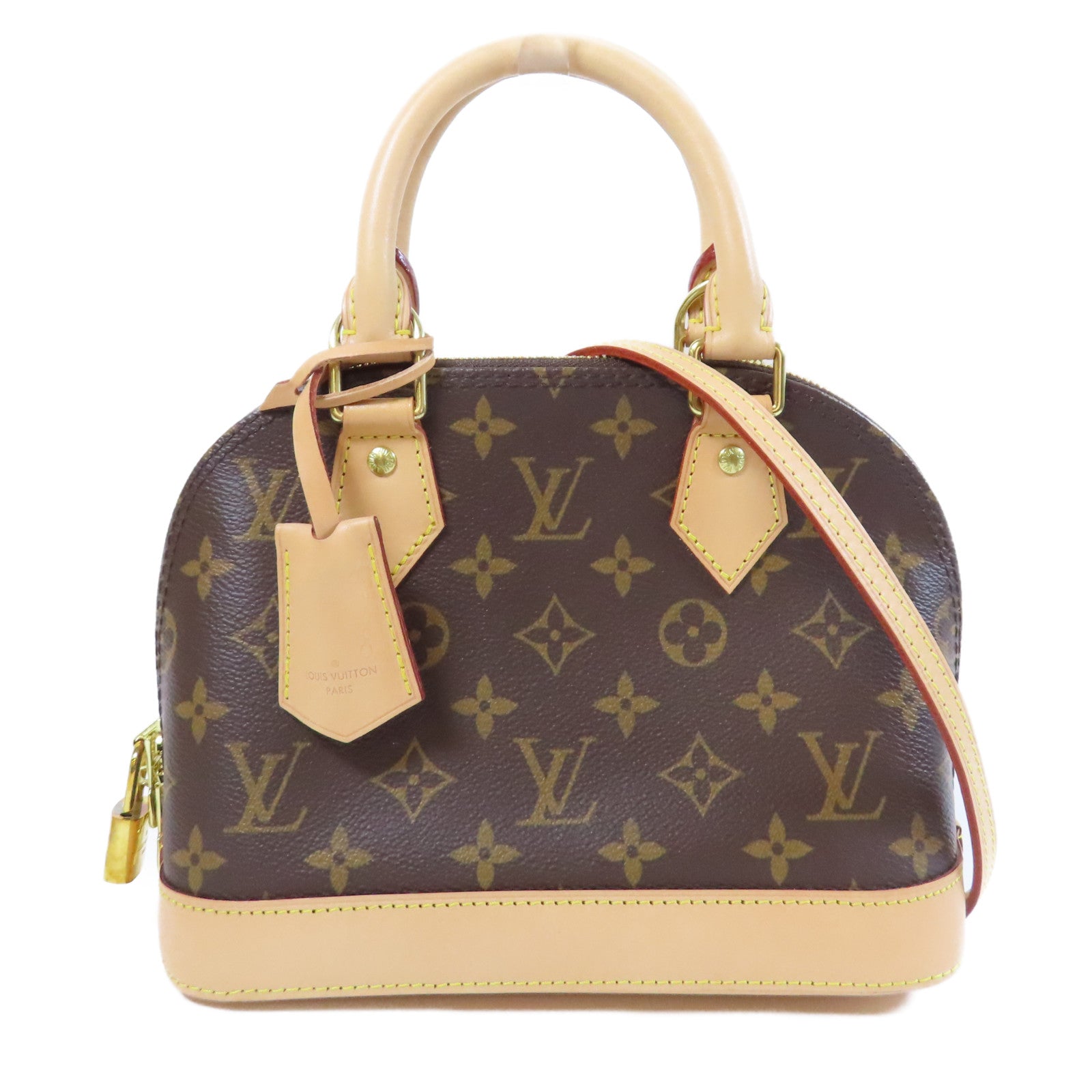 LOUIS VUITTON Monogram Alma BB金扣手挽肩背兩用袋啡色