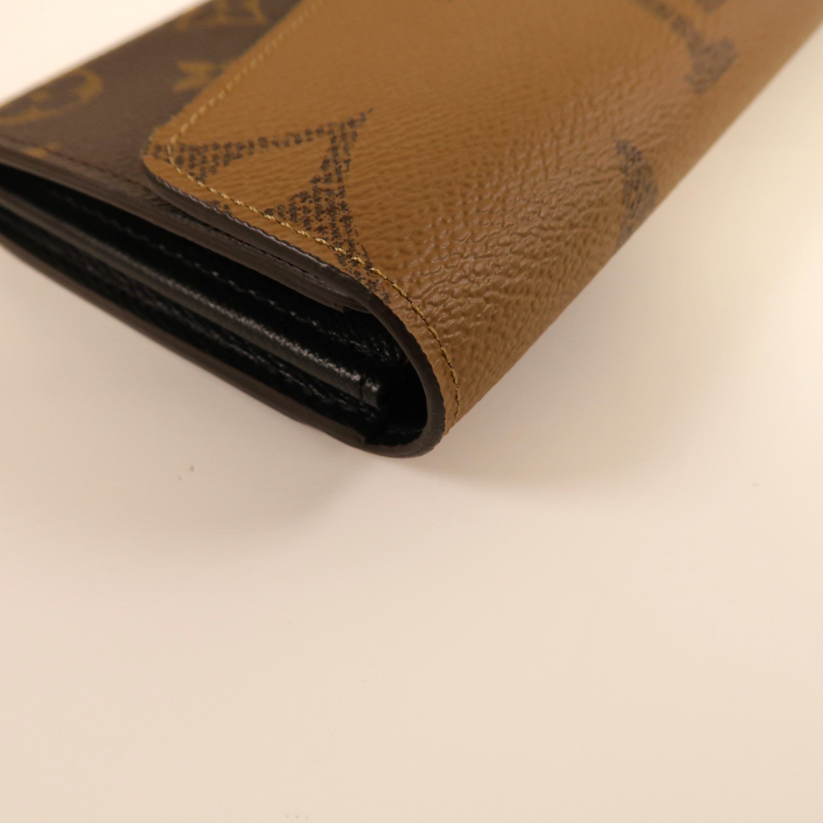 LOUIS VUITTON Monogram Sarah Wallet金扣長錢包啡色