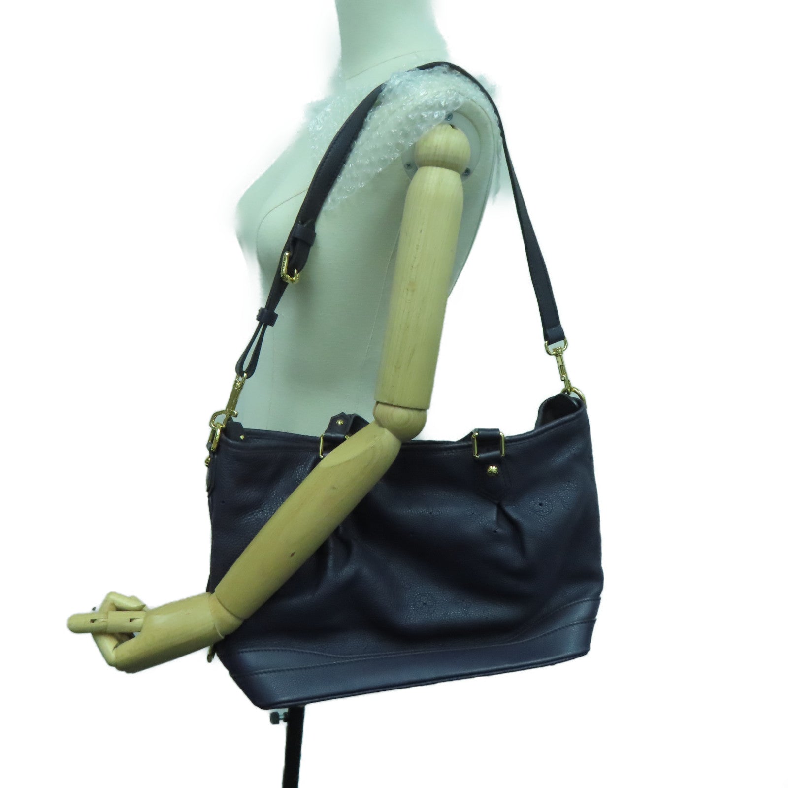LOUIS VUITTON Mahina Stella PM金扣手挽肩背兩用袋紫色