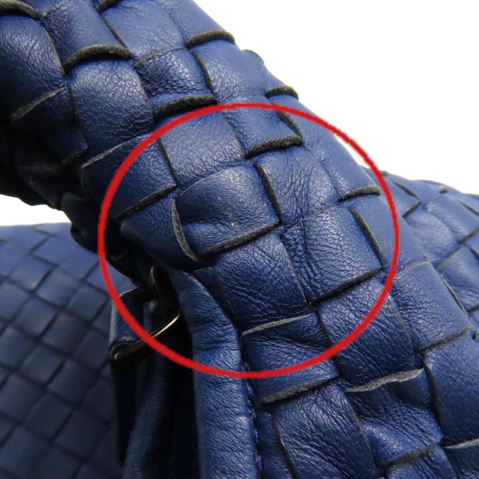 BOTTEGA VENETA 織紋皮革Shoulder Bag肩背袋藍色