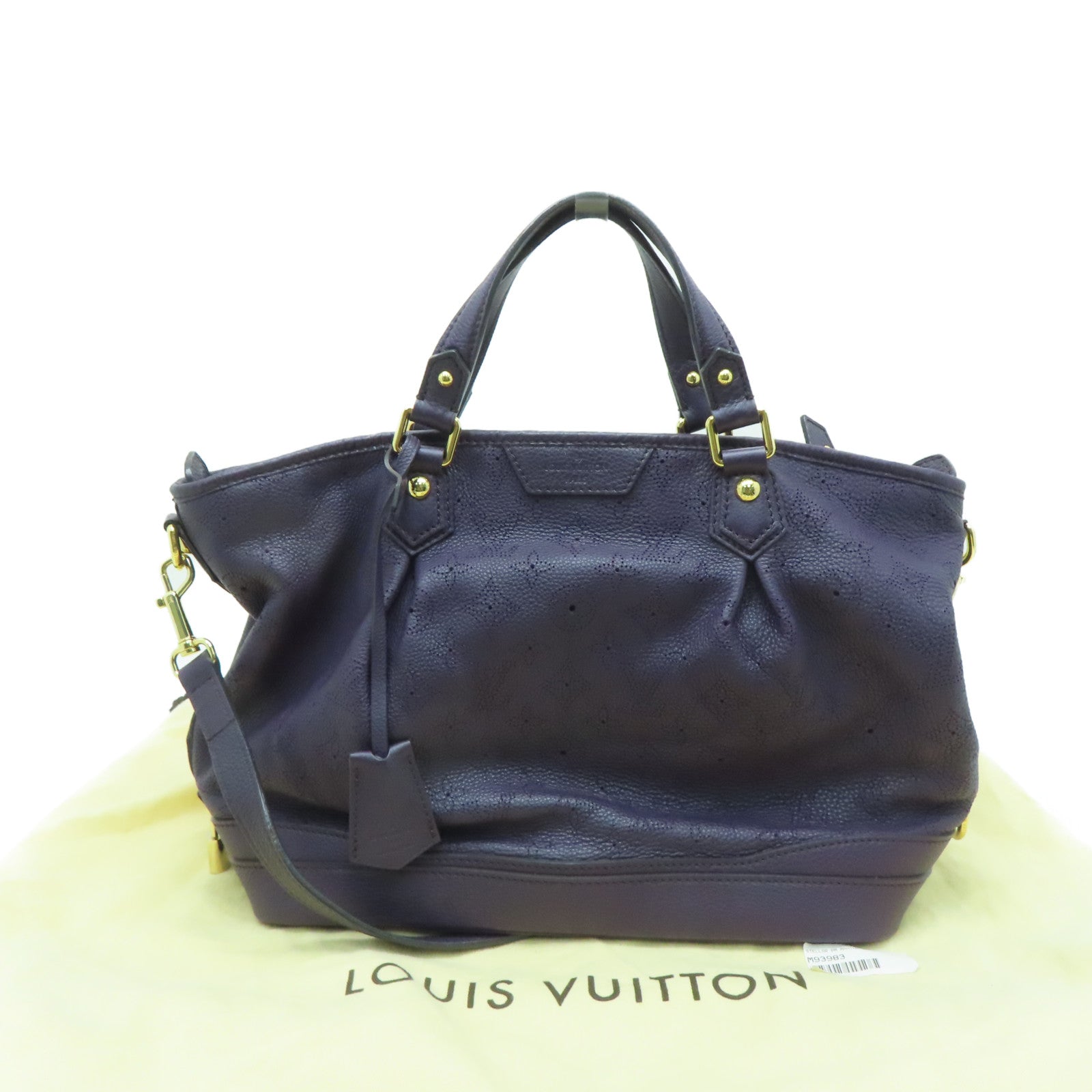 LOUIS VUITTON Mahina Stella PM金扣手挽肩背兩用袋紫色