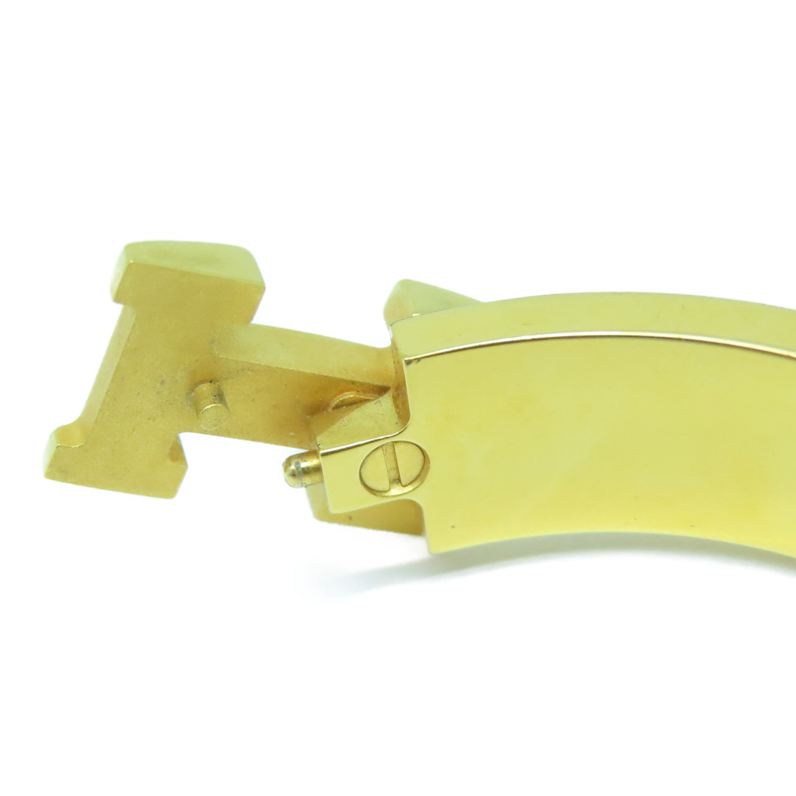 HERMES 金屬Clic H Bracelet金扣手鐲Noir黑色