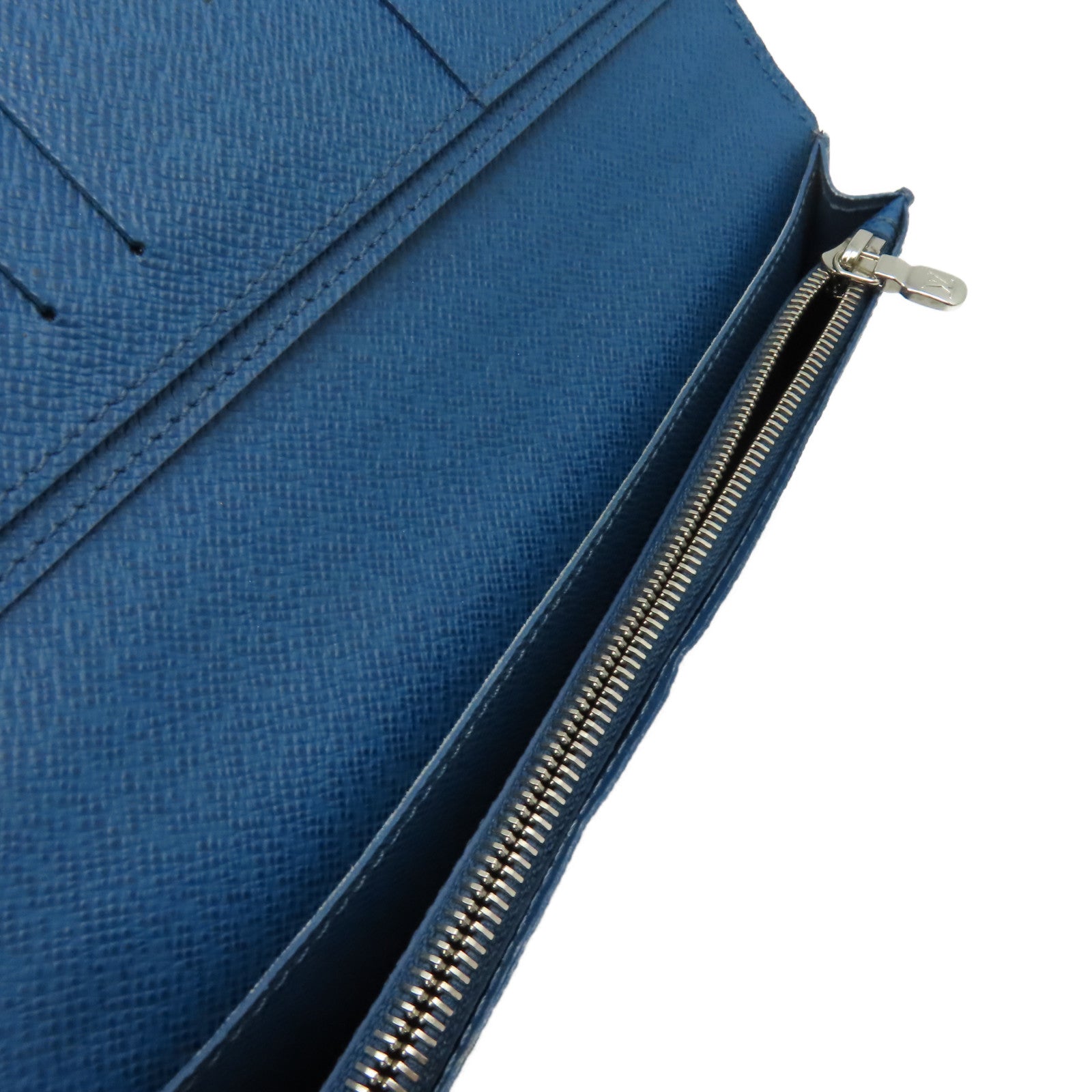 LOUIS VUITTON Epi Long Wallet銀扣長錢包藍色