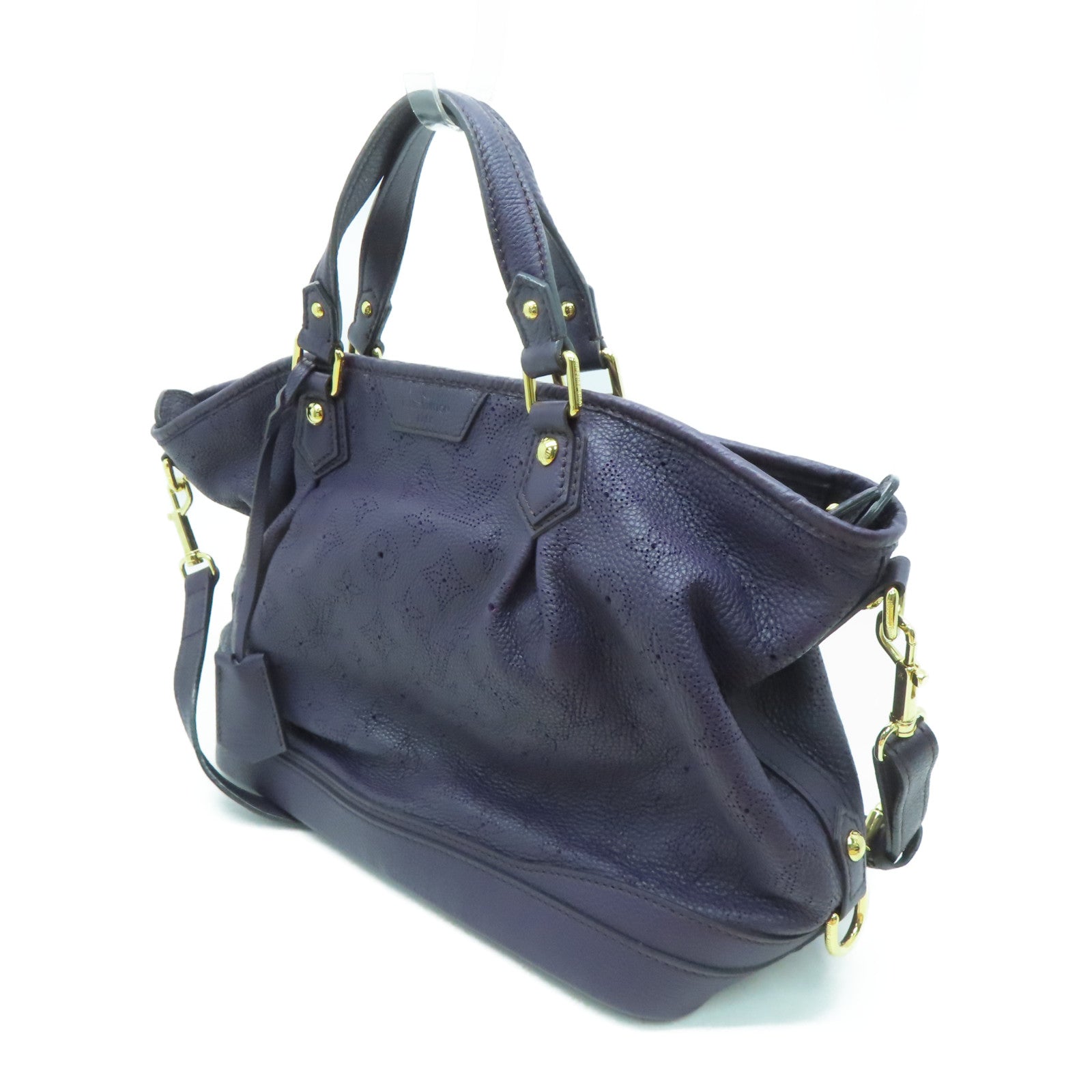 LOUIS VUITTON Mahina Stella PM金扣手挽肩背兩用袋紫色