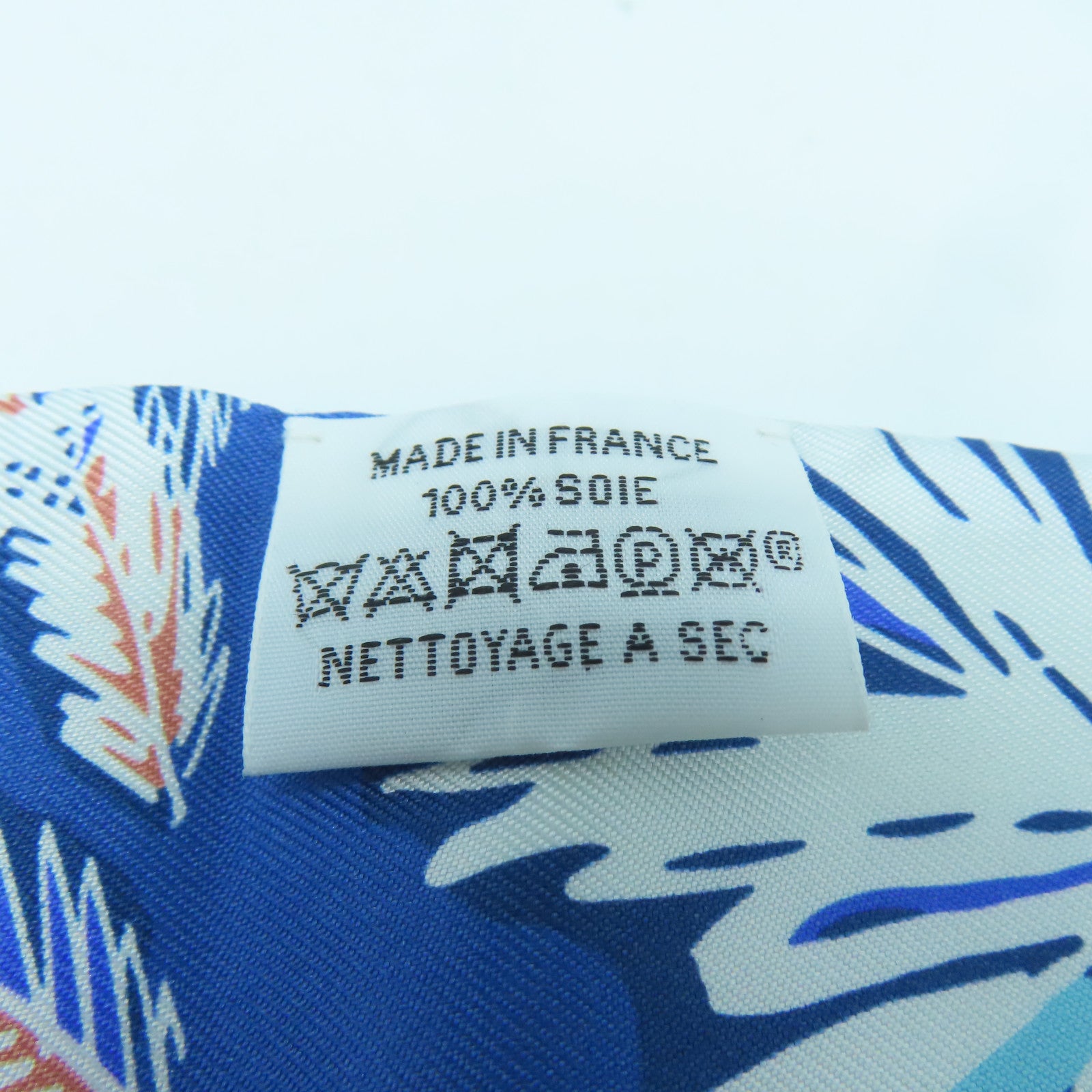 HERMES 絲質Twilly絲巾藍色