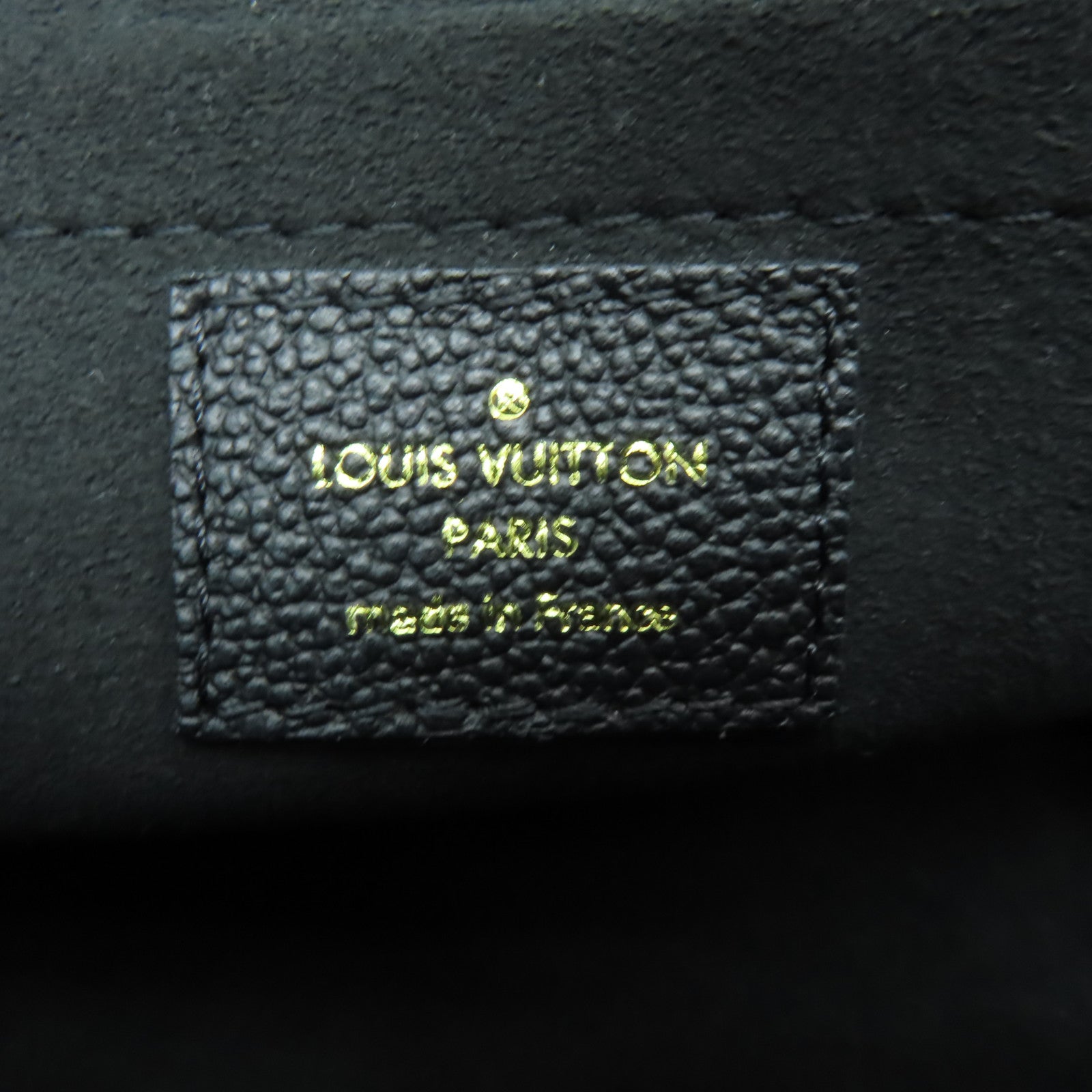 LOUIS VUITTON Monogram Empreinte Vavin BB金扣鏈帶肩背袋黑色