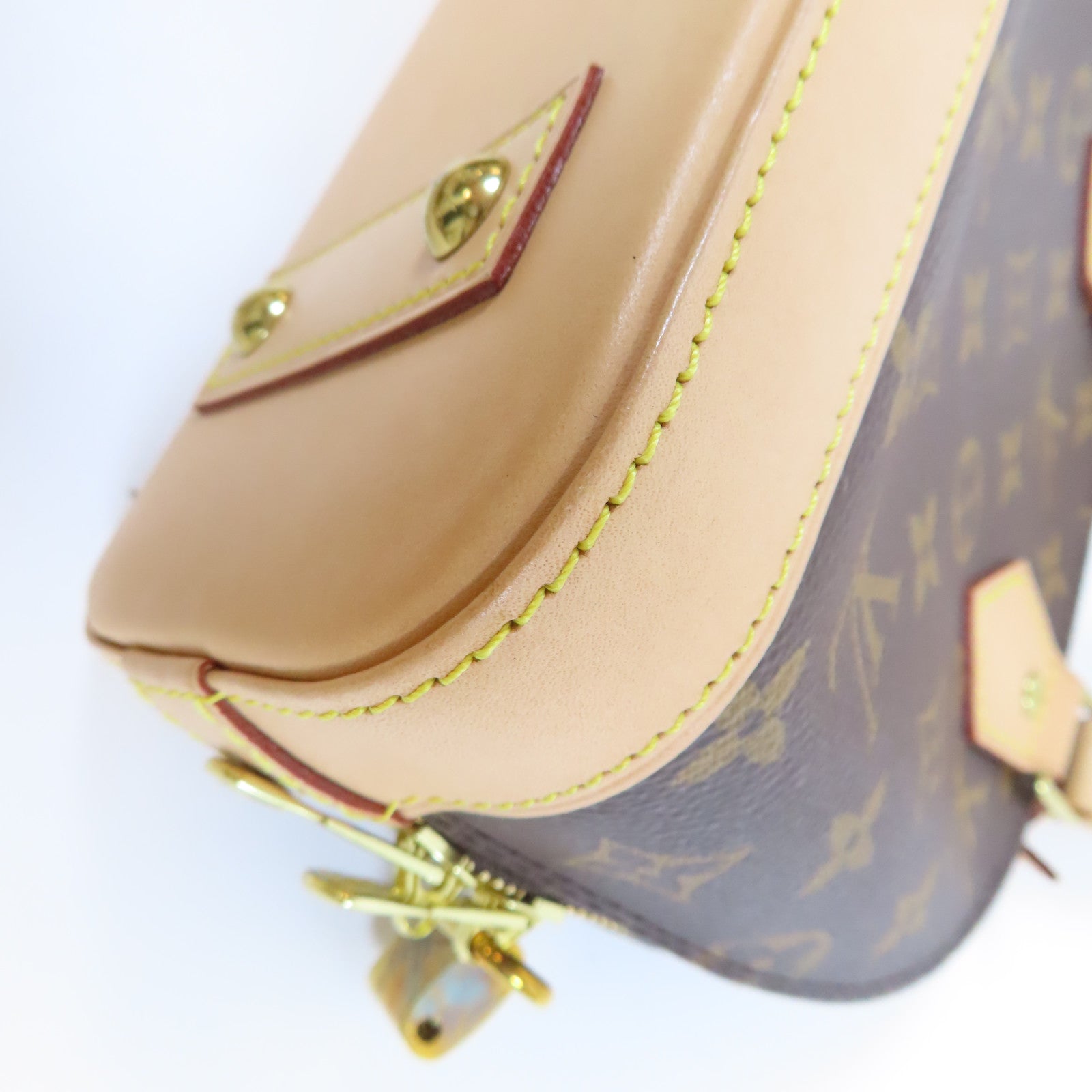 LOUIS VUITTON Monogram Alma BB金扣手挽肩背兩用袋啡色