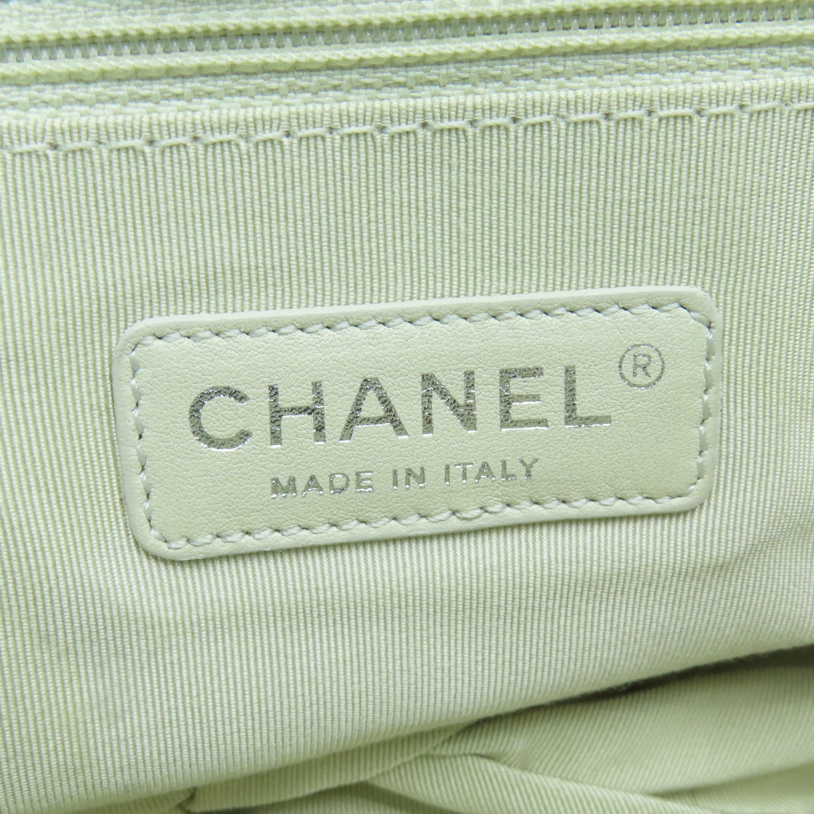 CHANEL Rhombus Sheepskin Leather Chain Shoulder Silver Buckle Shoulder Bag Light Brown