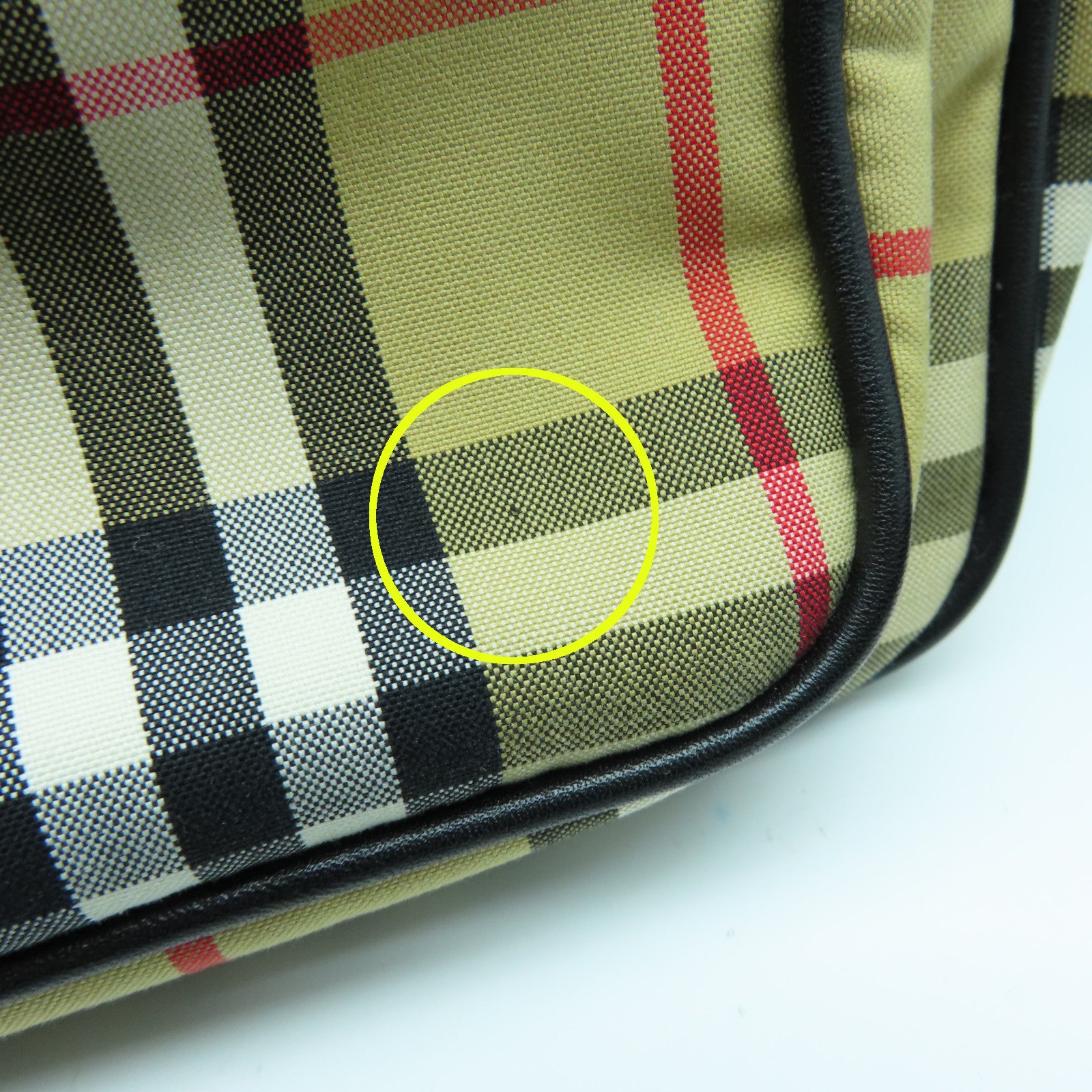BURBERRY 帆布Shoulder Bag银扣肩背袋米色