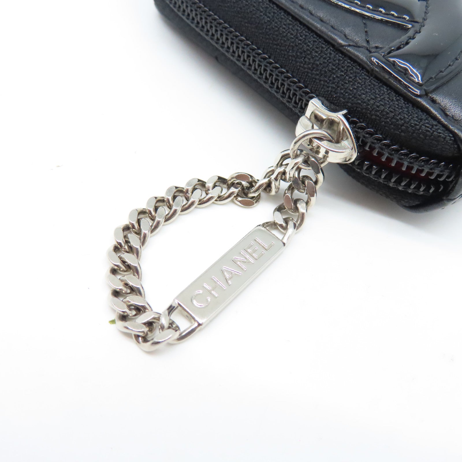 CHANEL 菱格Cambon Long Wallet銀扣長錢包黑色