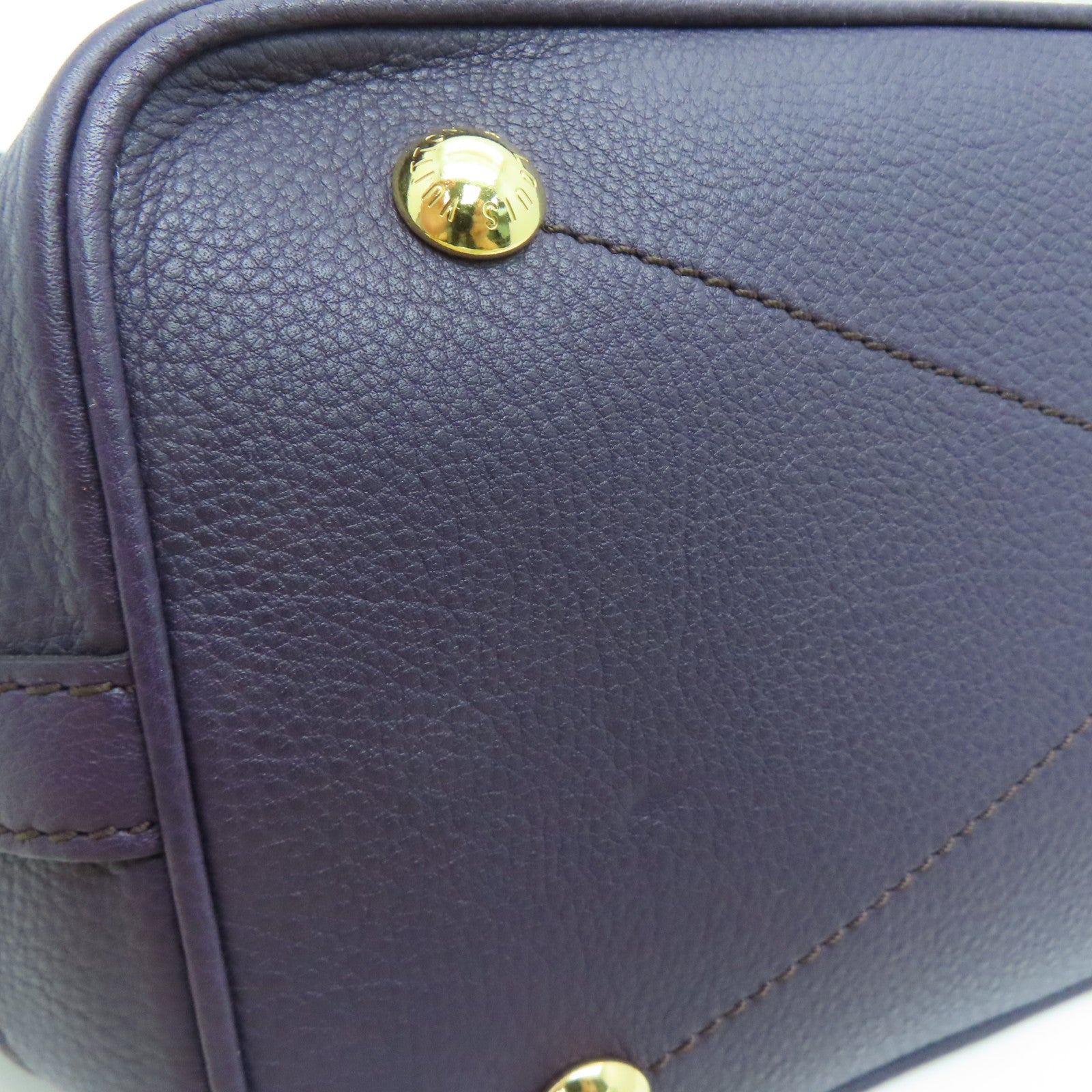 LOUIS VUITTON Mahina Stella PM金扣手挽肩背兩用袋紫色