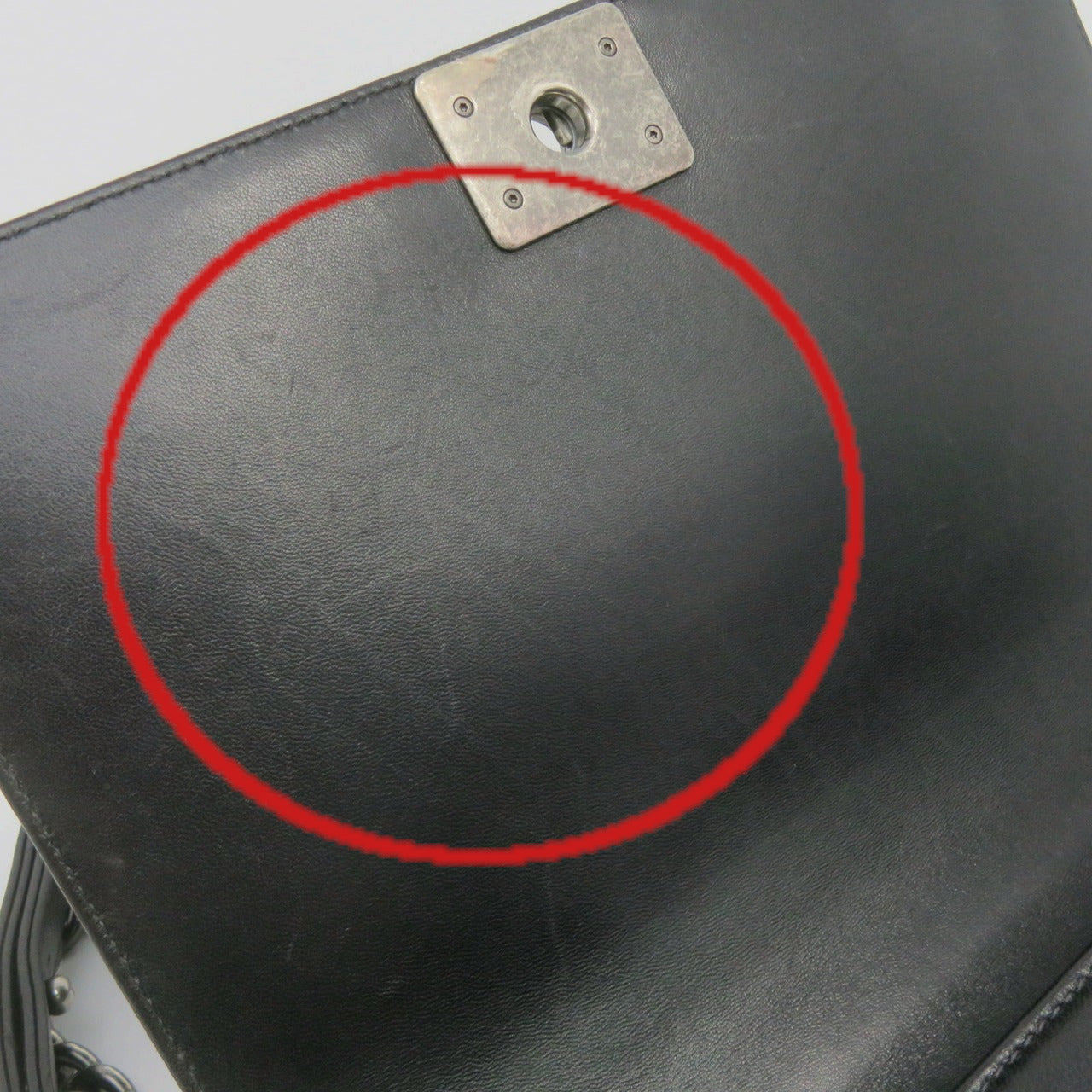 CHANEL 菱格羊皮皮革Boy Chanel 28cm Shoulder Bag銀扣鏈帶肩背袋黑色