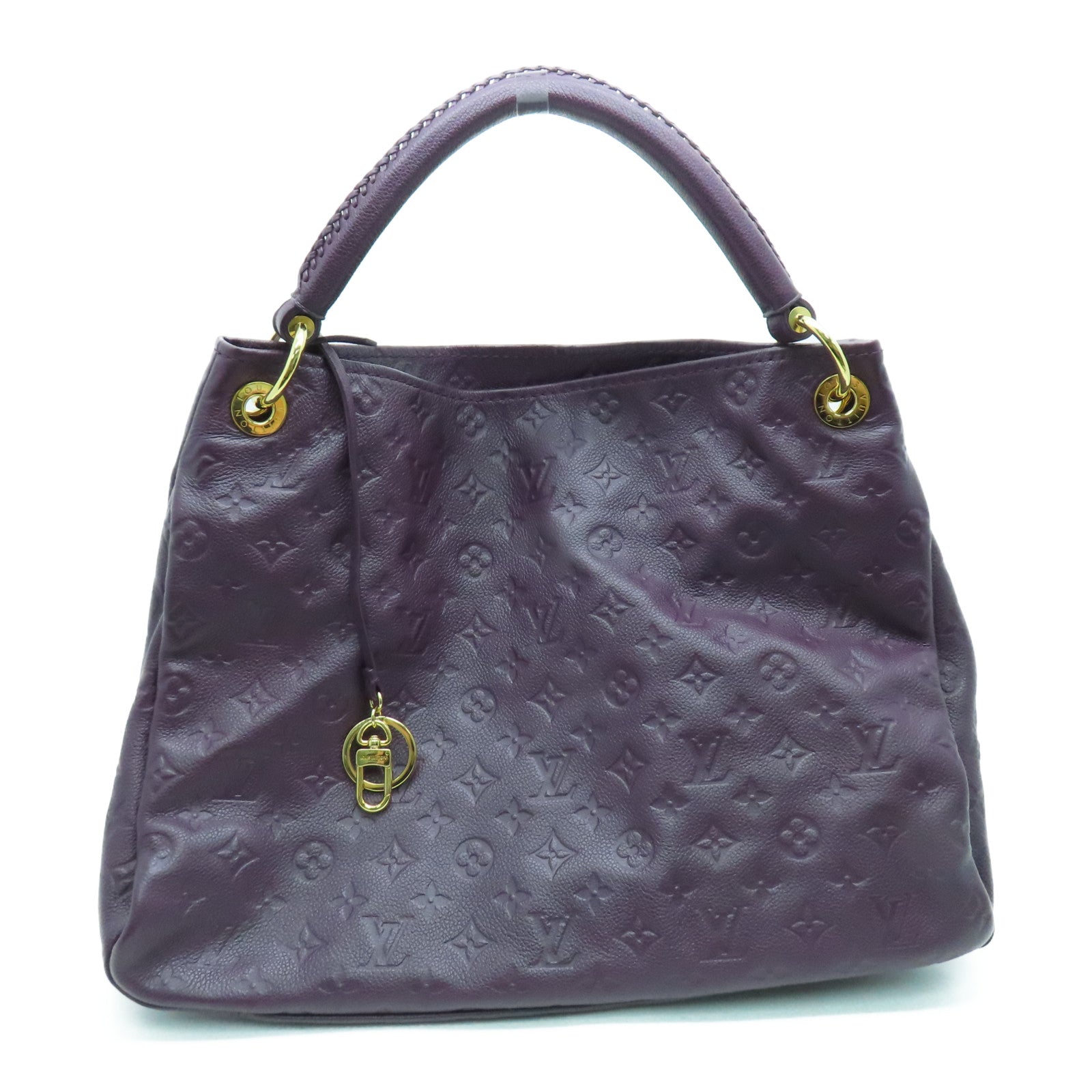 LOUIS VUITTON Monogram Empreinte Artsy金扣肩背袋紫色