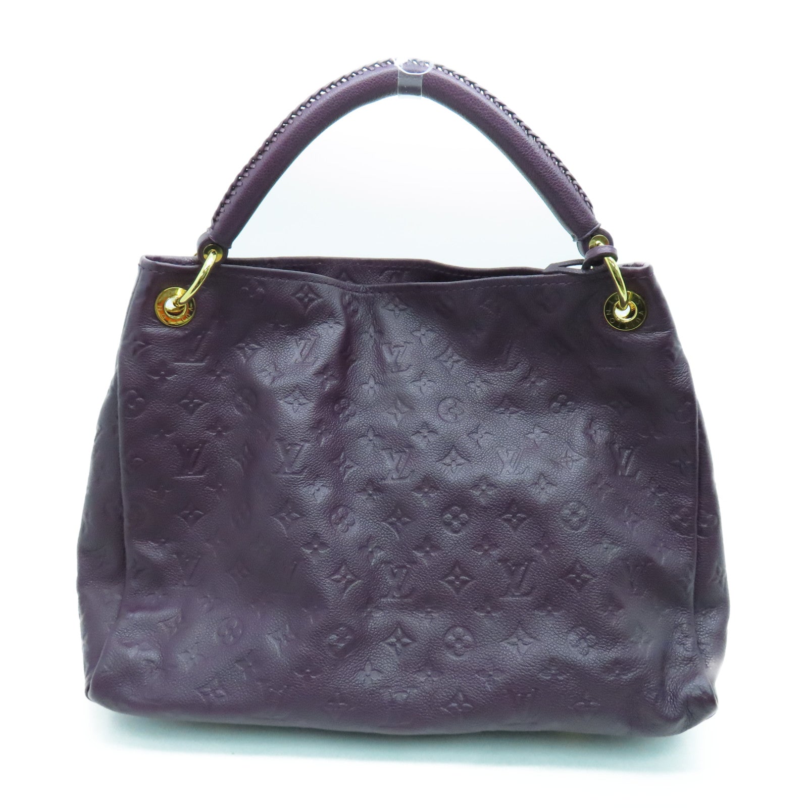 LOUIS VUITTON Monogram Empreinte Artsy金扣肩背袋紫色