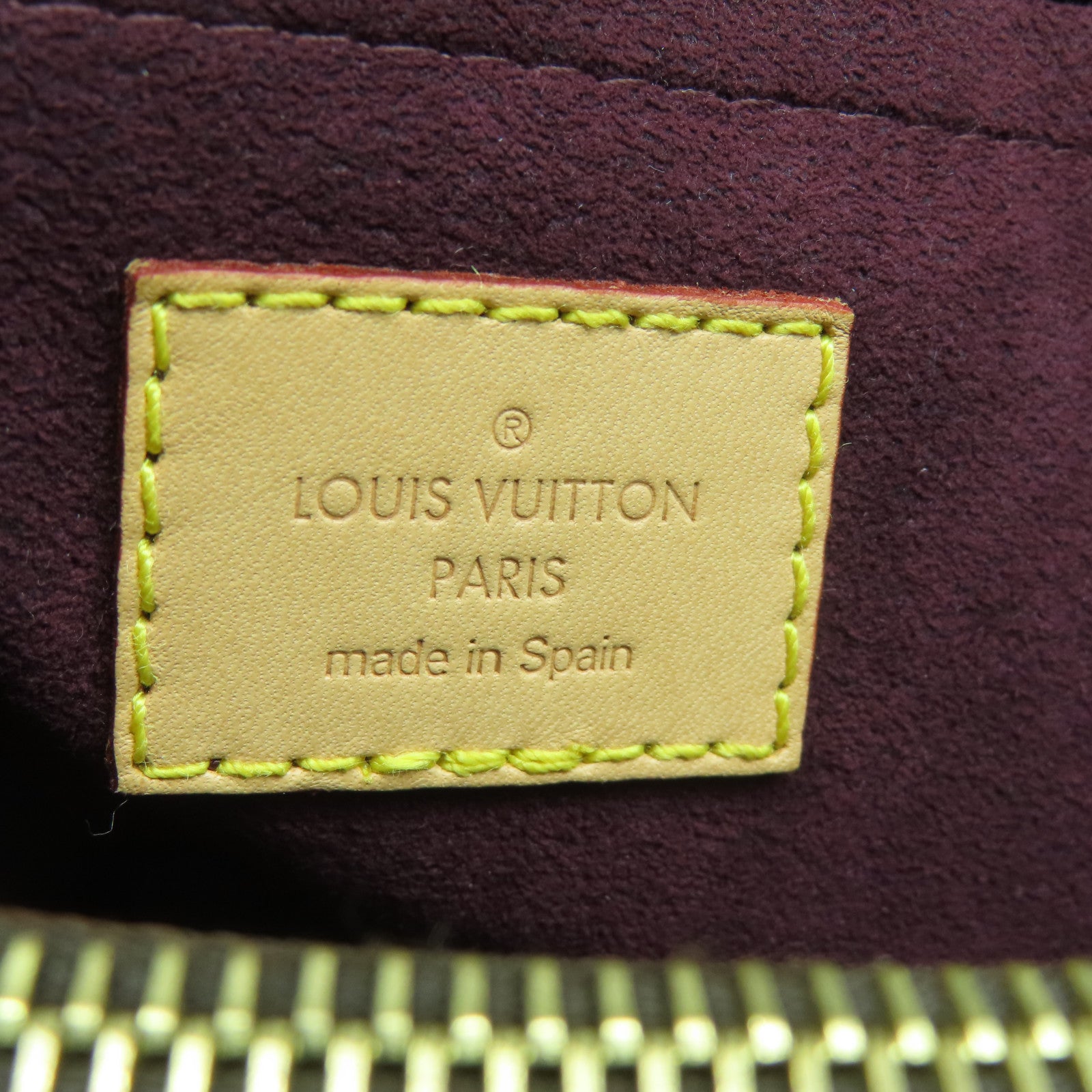 LOUIS VUITTON Monogram Montaigne MM金扣手挽肩背兩用袋棕色