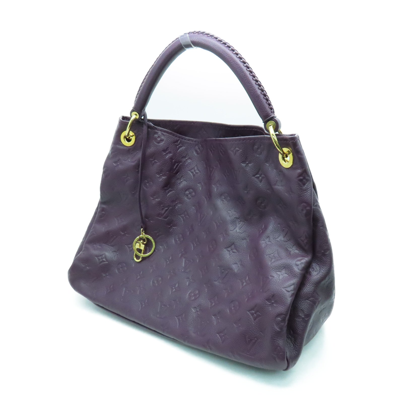 LOUIS VUITTON Monogram Empreinte Artsy金扣肩背袋紫色