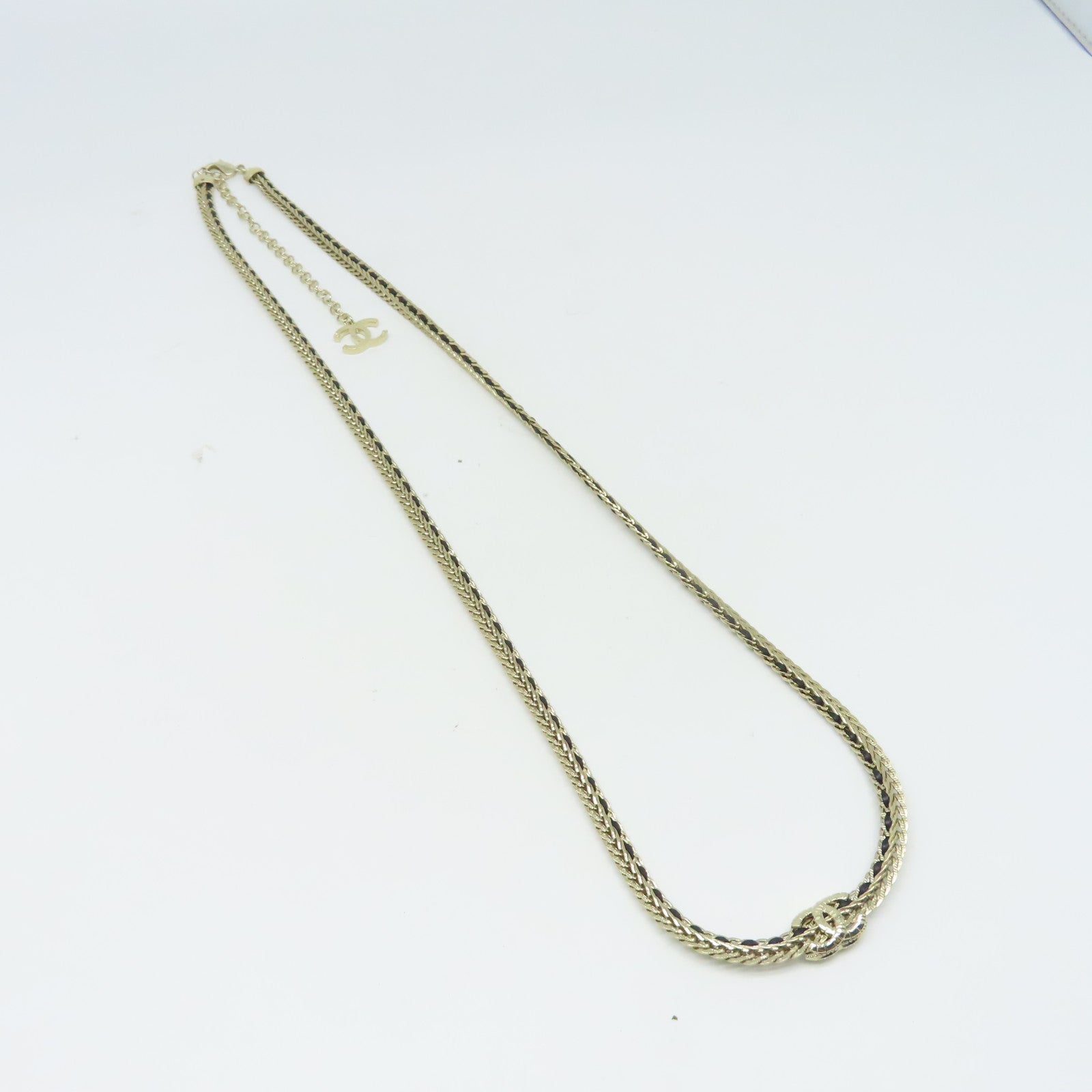 CHANEL 金屬Necklace項鍊金色/黑色