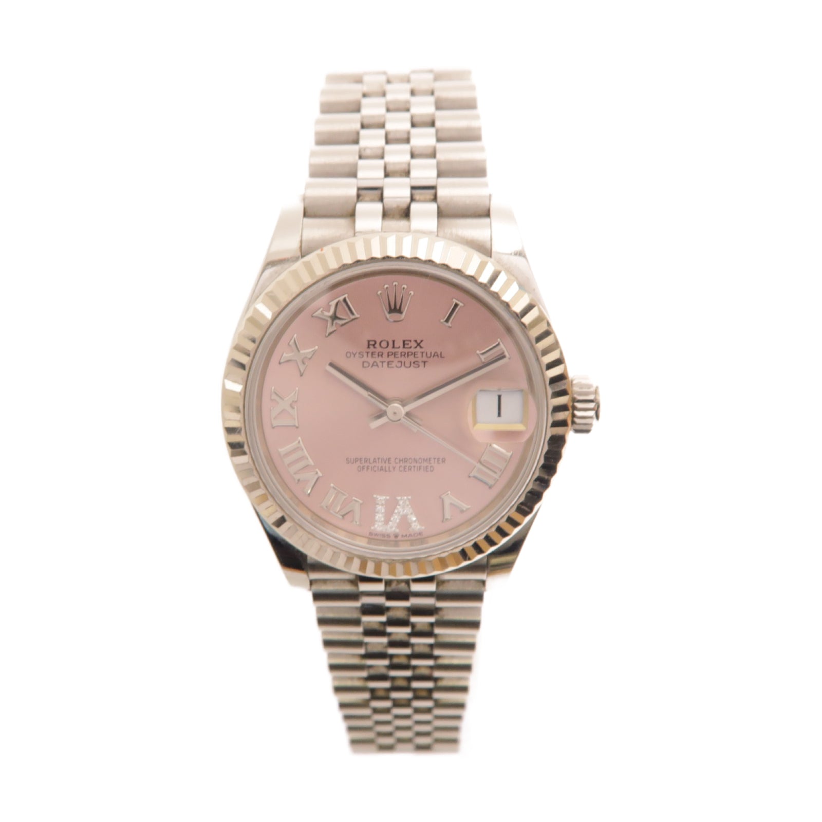 ROLEX Datejust 31mm不鏽鋼自動機芯手錶粉紅色