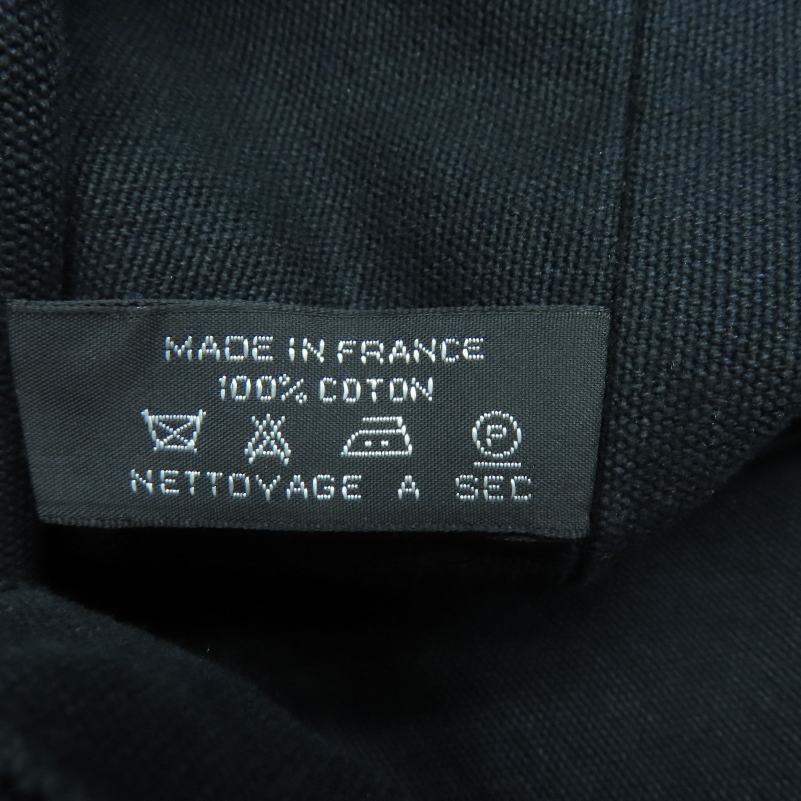 HERMES 【激減優惠】帆布Sac Polochon銀扣背包黑色