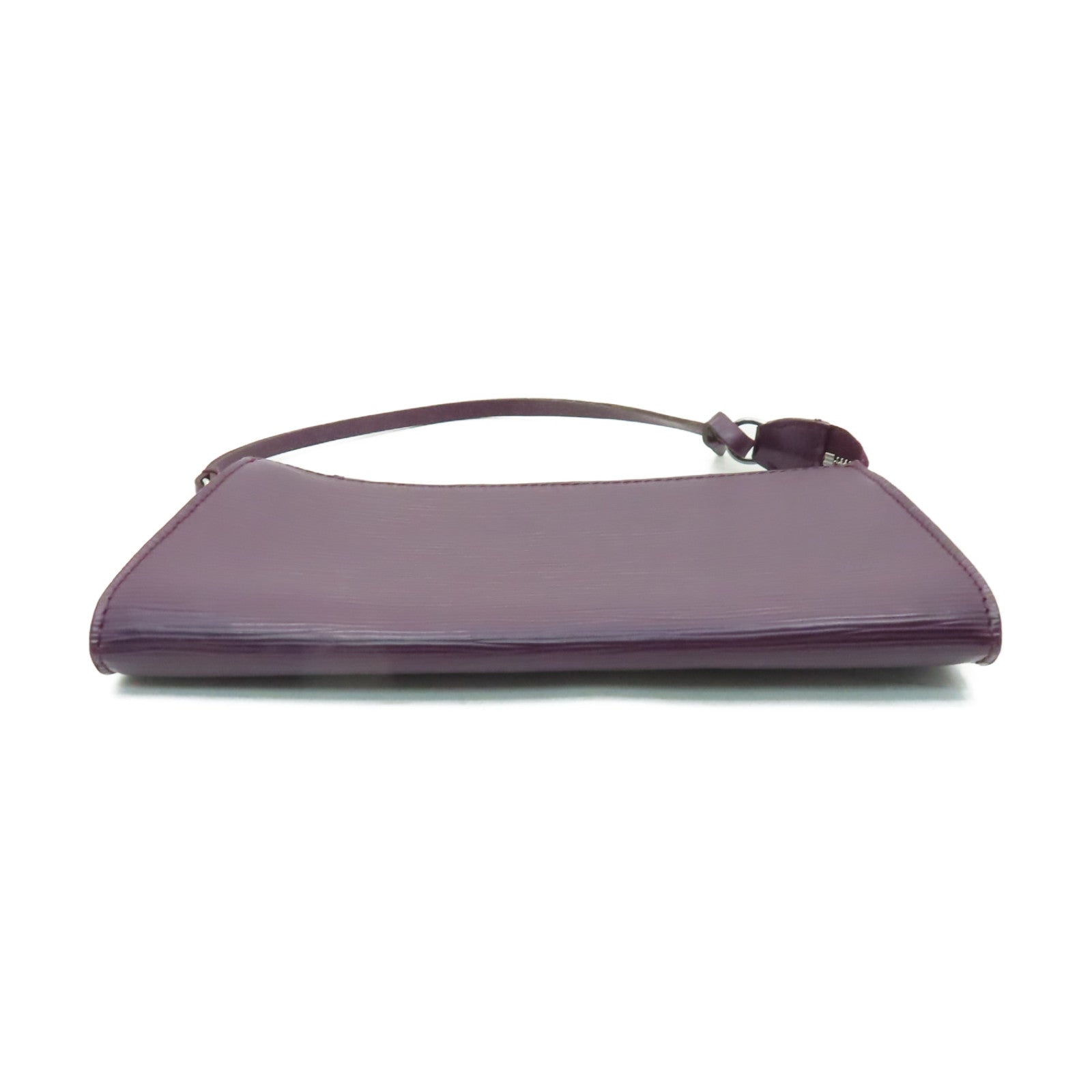 LOUIS VUITTON Epi Pochette Accessoires銀扣手挽袋紫色