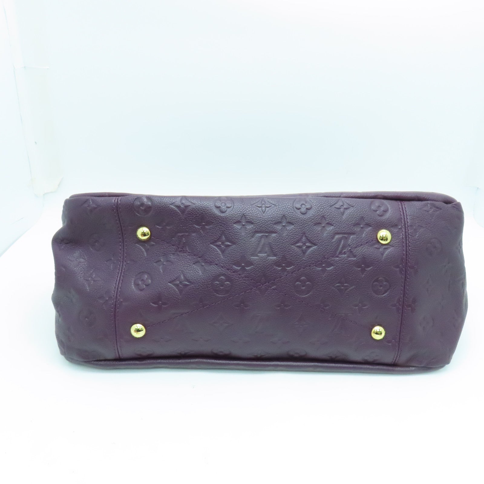 LOUIS VUITTON Monogram Empreinte Artsy金扣肩背袋紫色