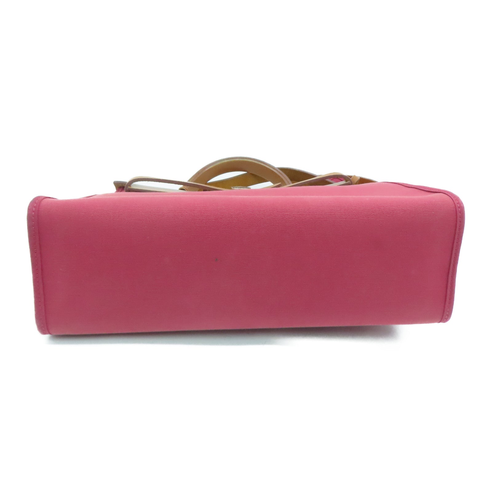 HERMES 帆布Herbag PM银扣肩背袋红色