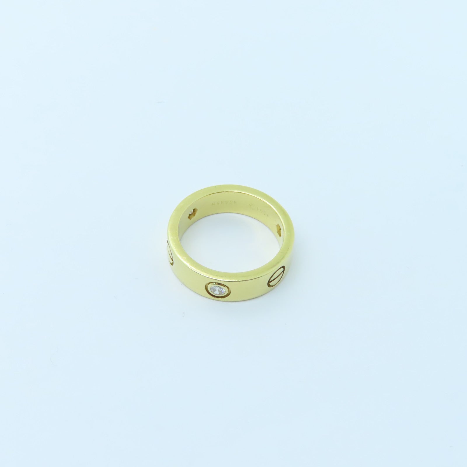 CARTIER 18K黄金Love Ring 3 Diamonds戒指US#6.5/Cartier#53