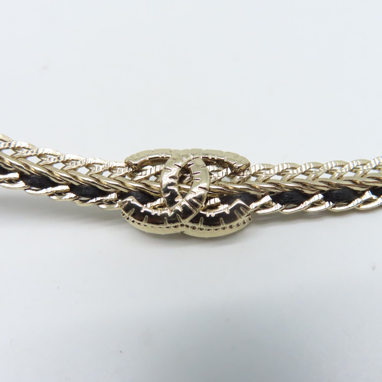 CHANEL 金屬Necklace項鍊金色/黑色