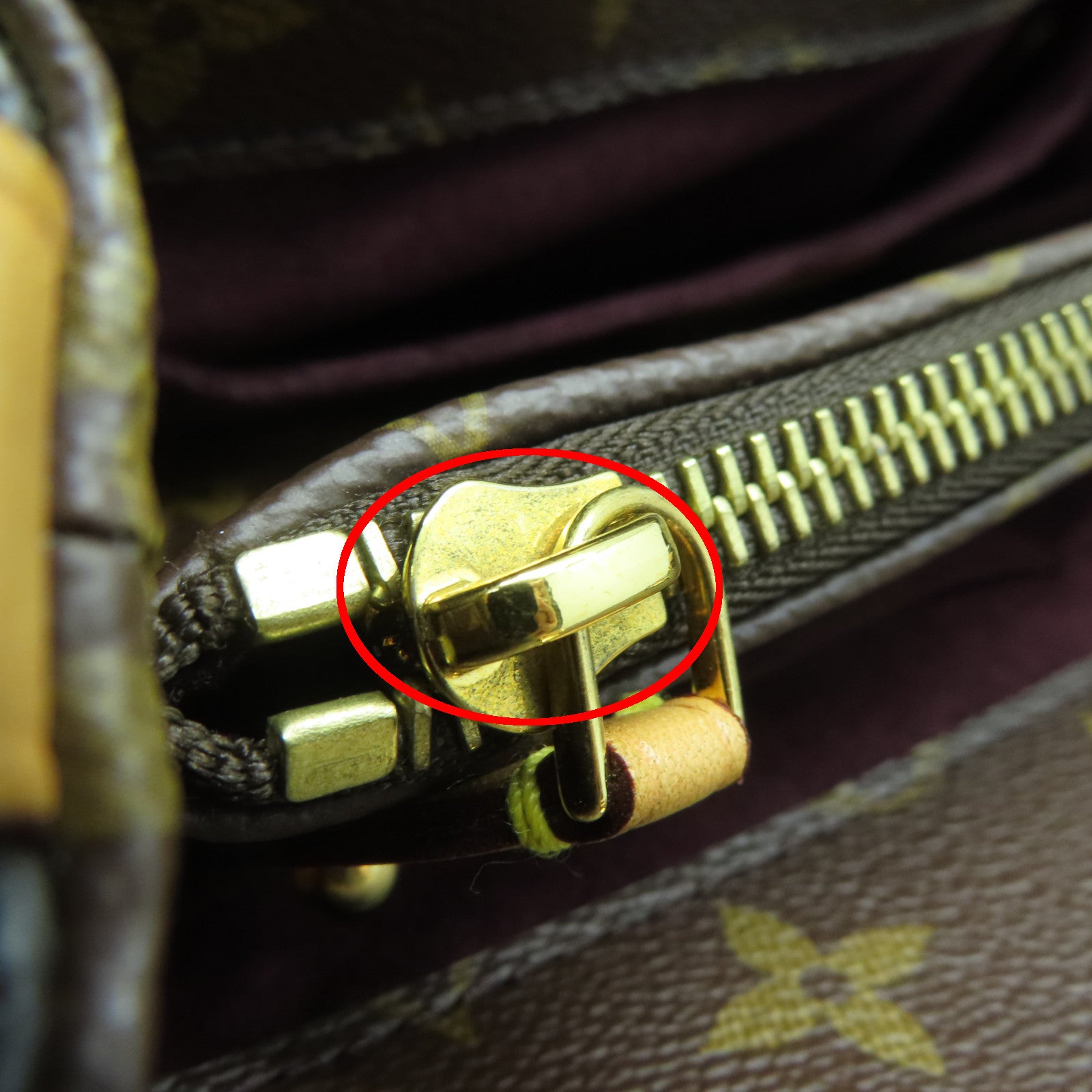 LOUIS VUITTON Monogram Montaigne MM金扣手挽肩背兩用袋棕色