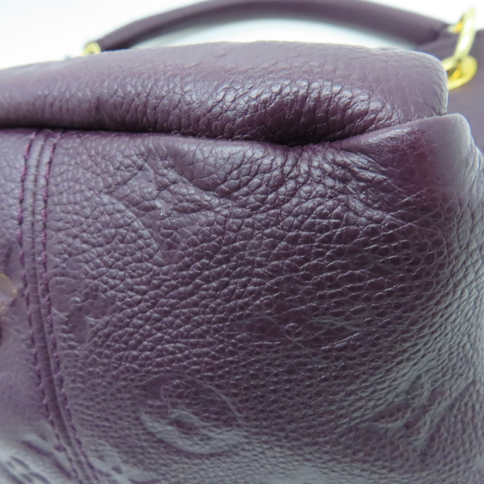 LOUIS VUITTON Monogram Empreinte Artsy金扣肩背袋紫色