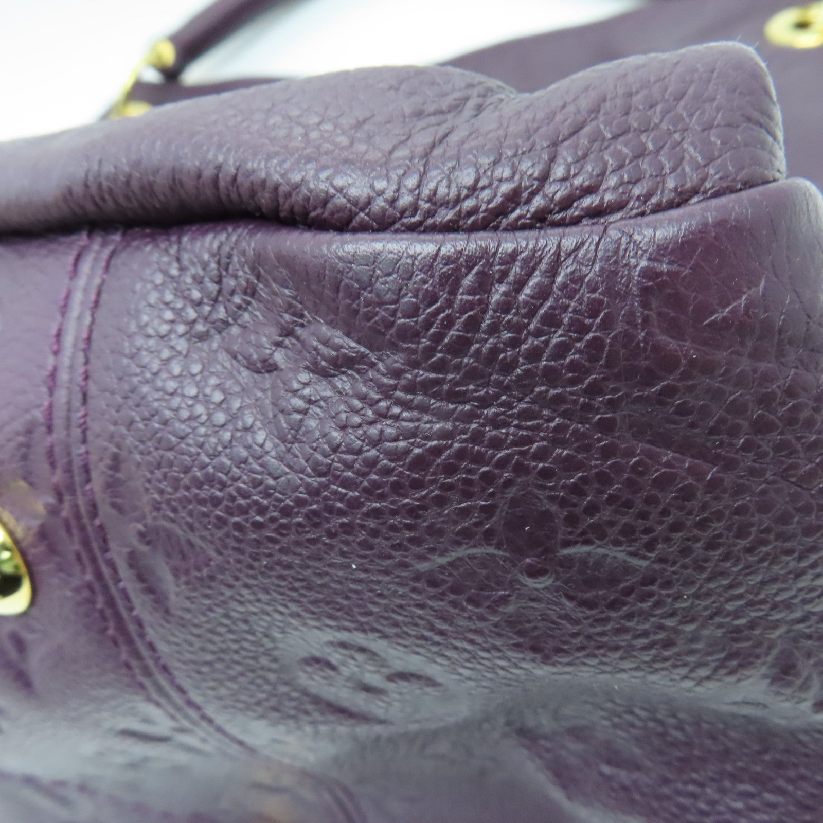 LOUIS VUITTON Monogram Empreinte Artsy金扣肩背袋紫色