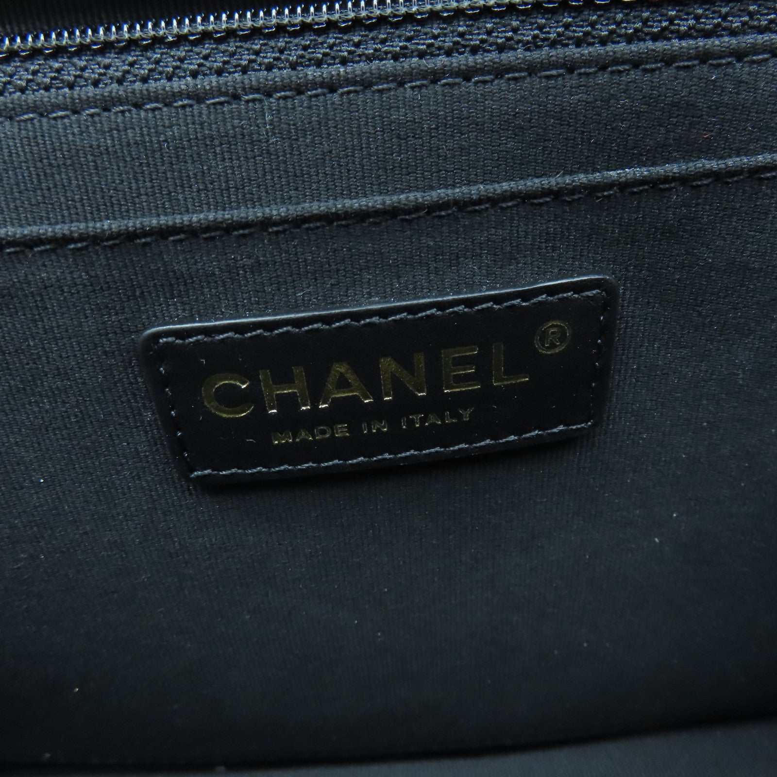 CHANEL Rhombus Denim Chain Shoulder Gold Buckle Shoulder Bag Black Blue/Yellow