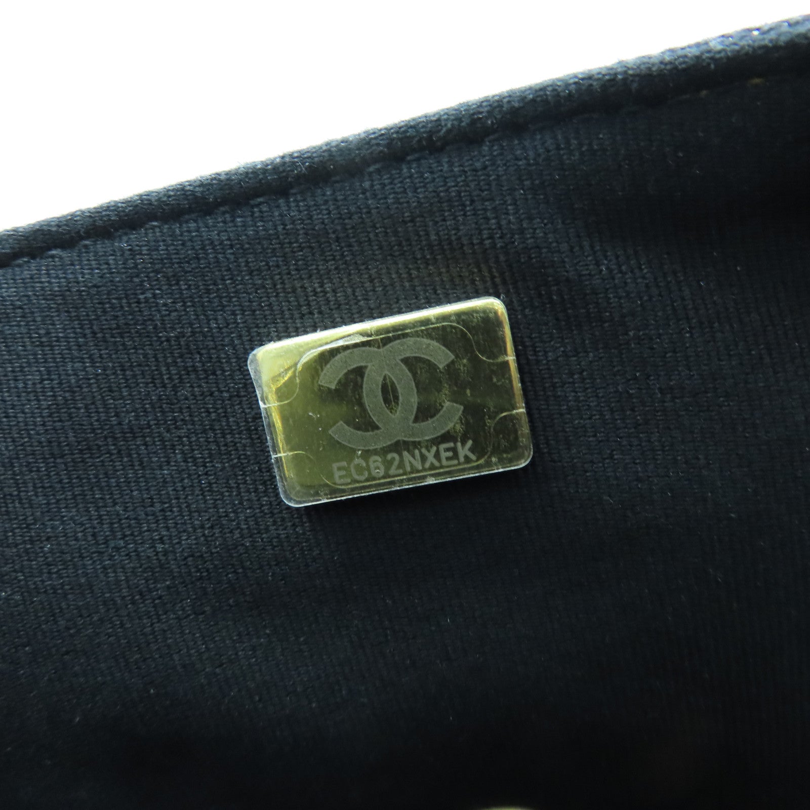 CHANEL Rhombus Denim Chain Shoulder Gold Buckle Shoulder Bag Black Blue/Yellow