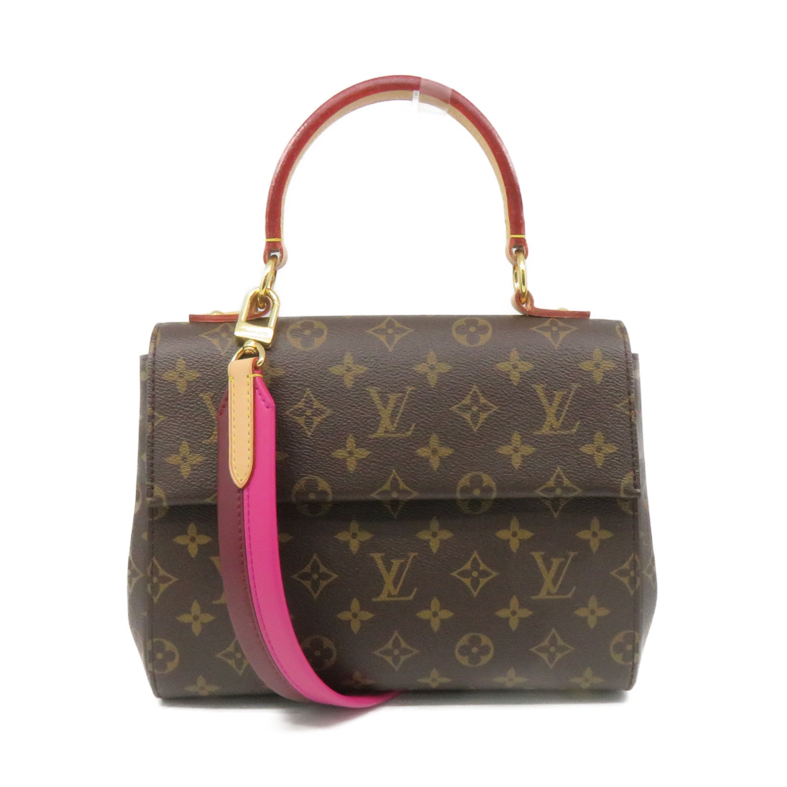 LOUIS VUITTON Monogram Cluny BB 2Way Shoulder Bag手挽肩背兩用袋啡色