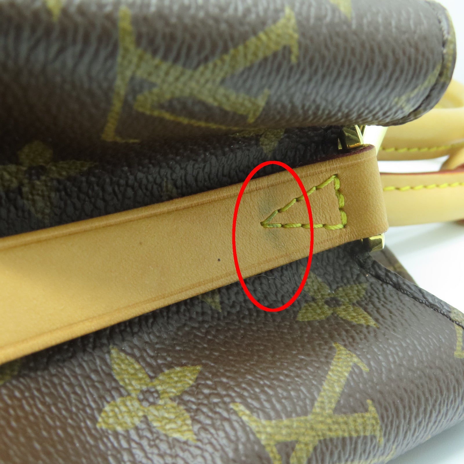 LOUIS VUITTON Monogram Montaigne MM金扣手挽肩背兩用袋棕色