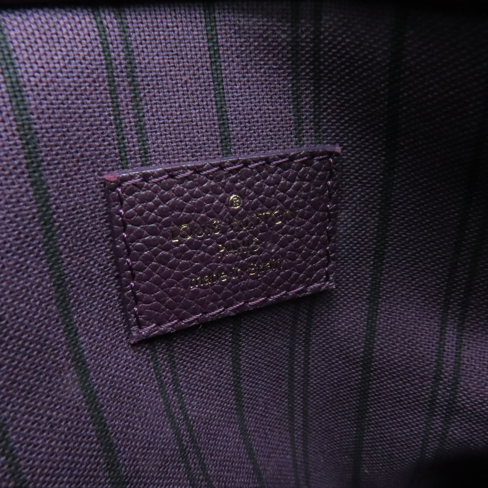 LOUIS VUITTON Monogram Empreinte Artsy金扣肩背袋紫色