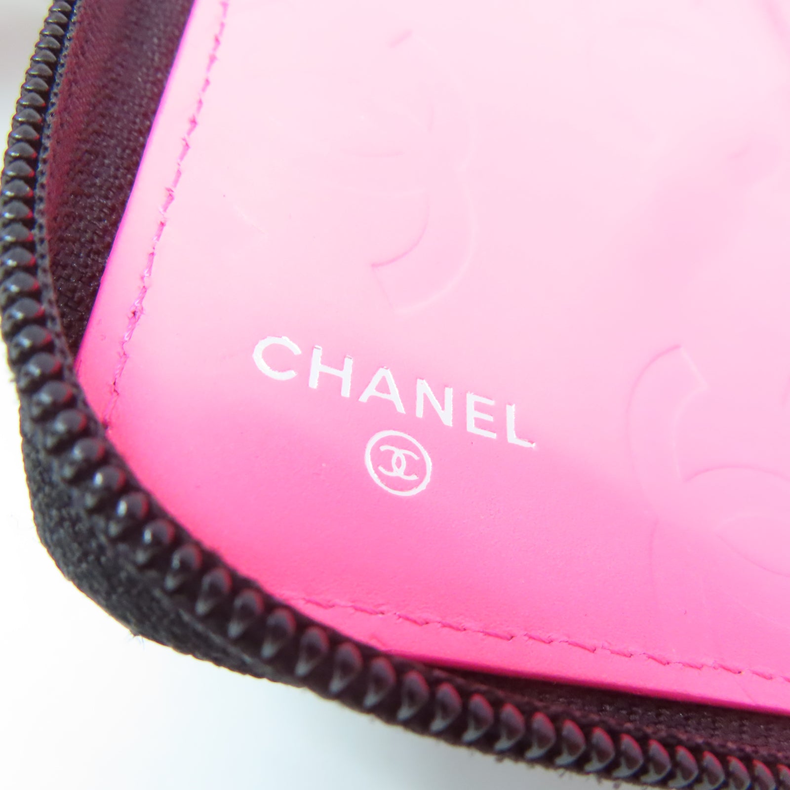 CHANEL 菱格牛皮皮革Long Wallet銀扣長錢包黑色