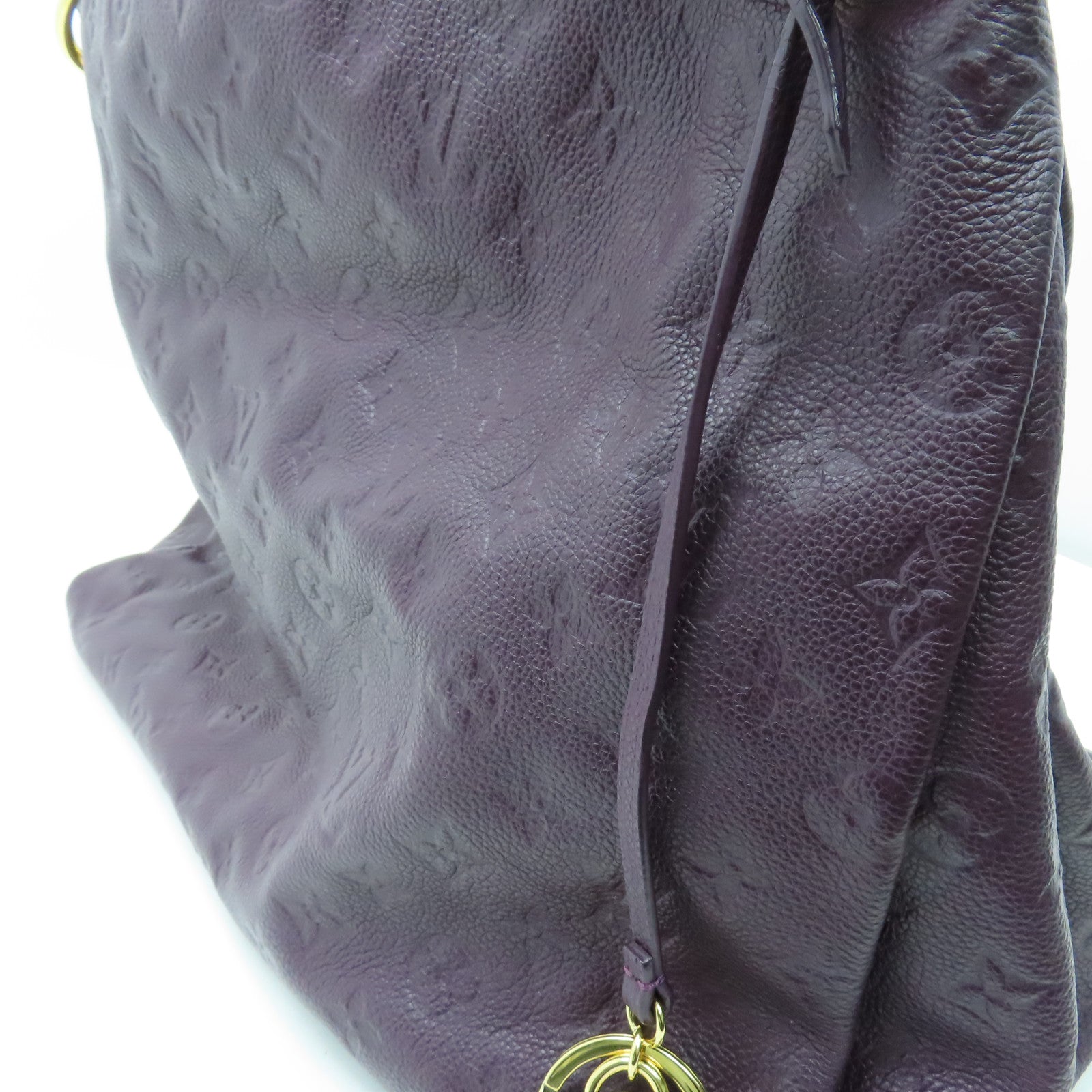 LOUIS VUITTON Monogram Empreinte Artsy金扣肩背袋紫色