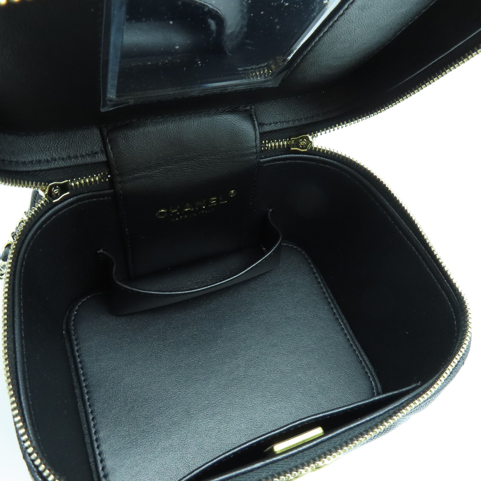 CHANEL 菱格牛皮皮革2way Shoulder Bag金扣手挽肩背两用袋黑色