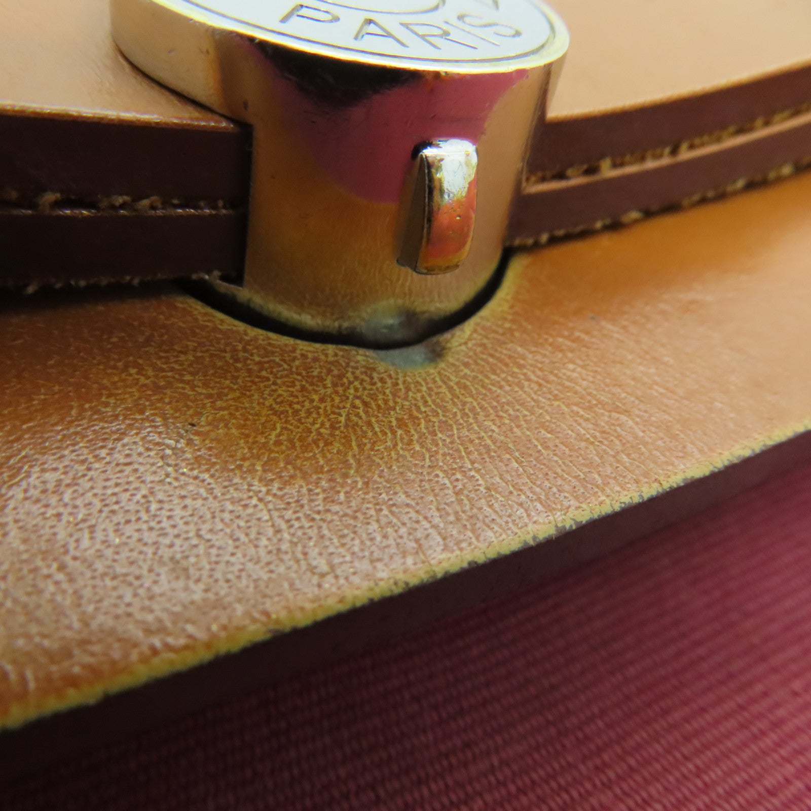 HERMES 帆布Herbag PM银扣肩背袋红色