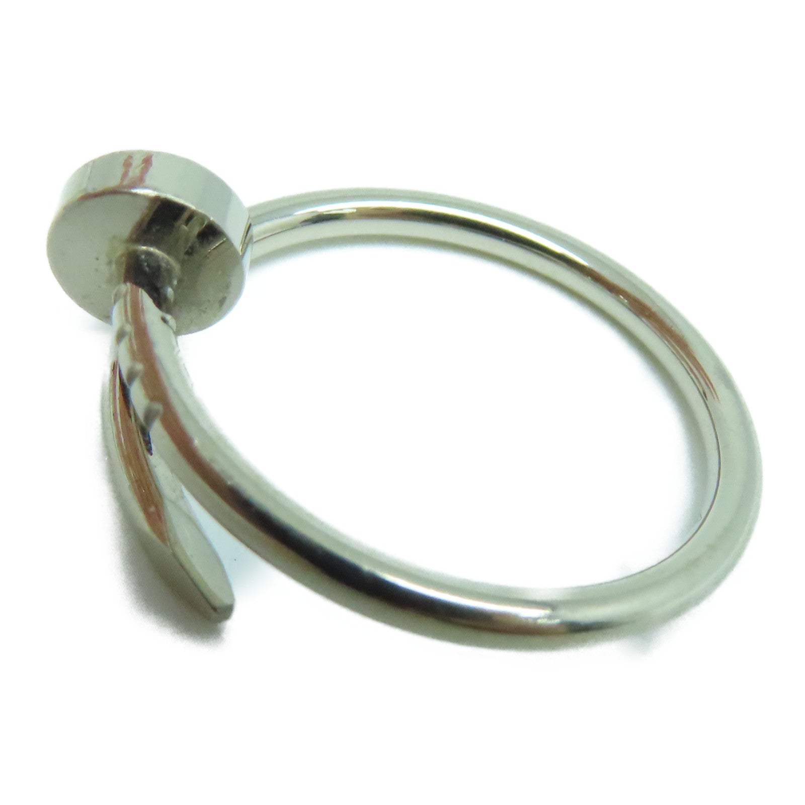 CARTIER 18K White Gold Juste Un Clou Ring Cartier#54/US7.5