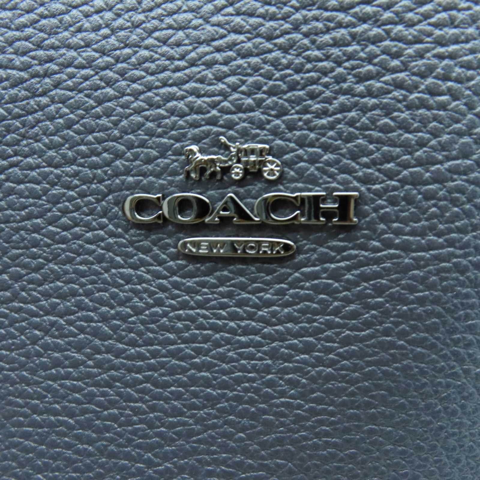 COACH 牛皮皮革Tote Bag金扣/黑扣手挽袋灰色