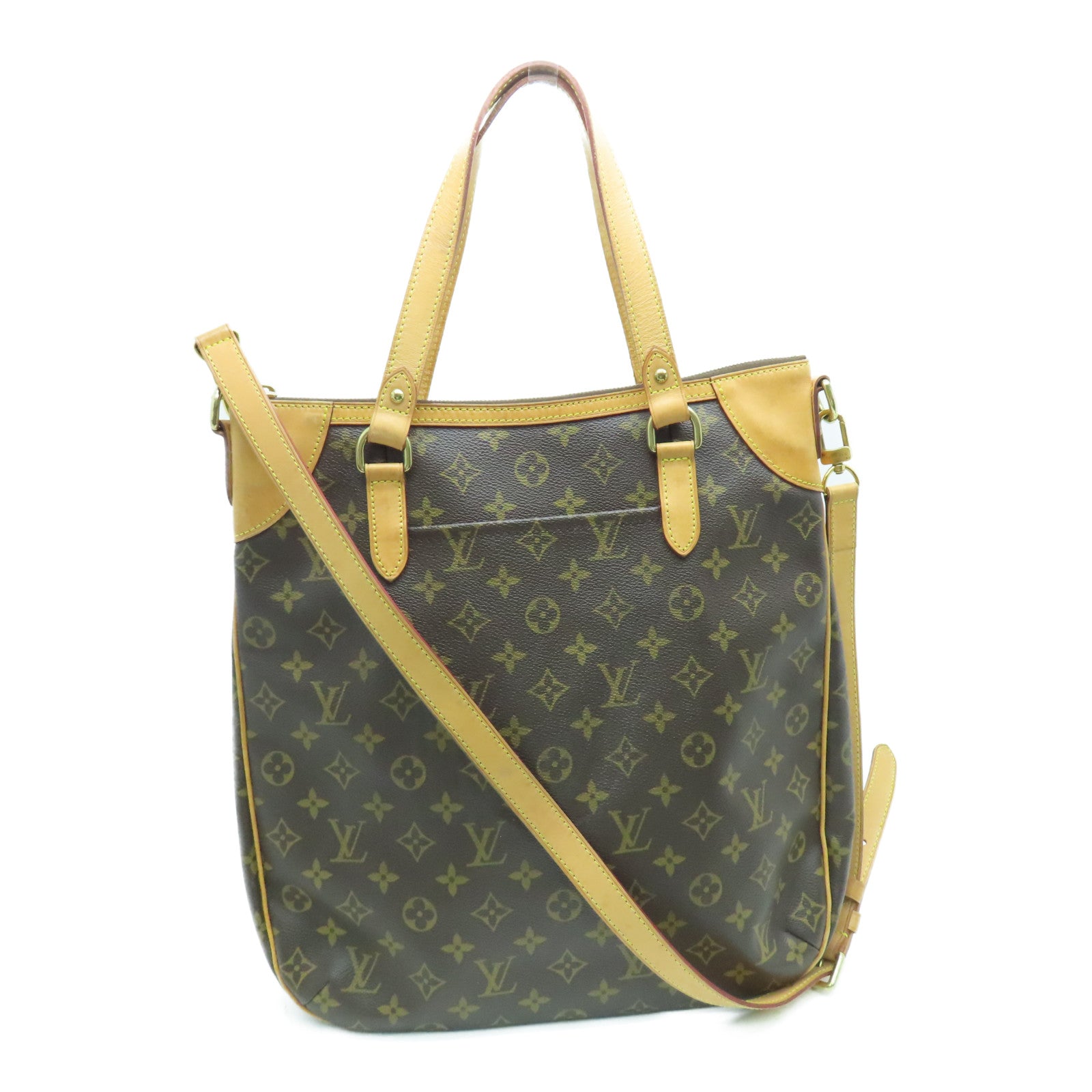 LOUIS VUITTON Monogram Odeon GM 2 way Shoulder金扣手挽肩背两用袋啡色