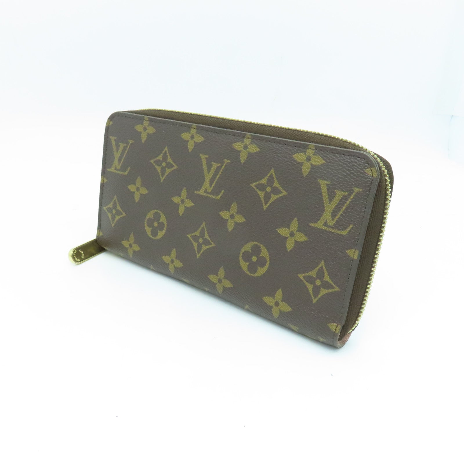 LOUIS VUITTON Monogram Zippy Wallet金扣長錢包啡色