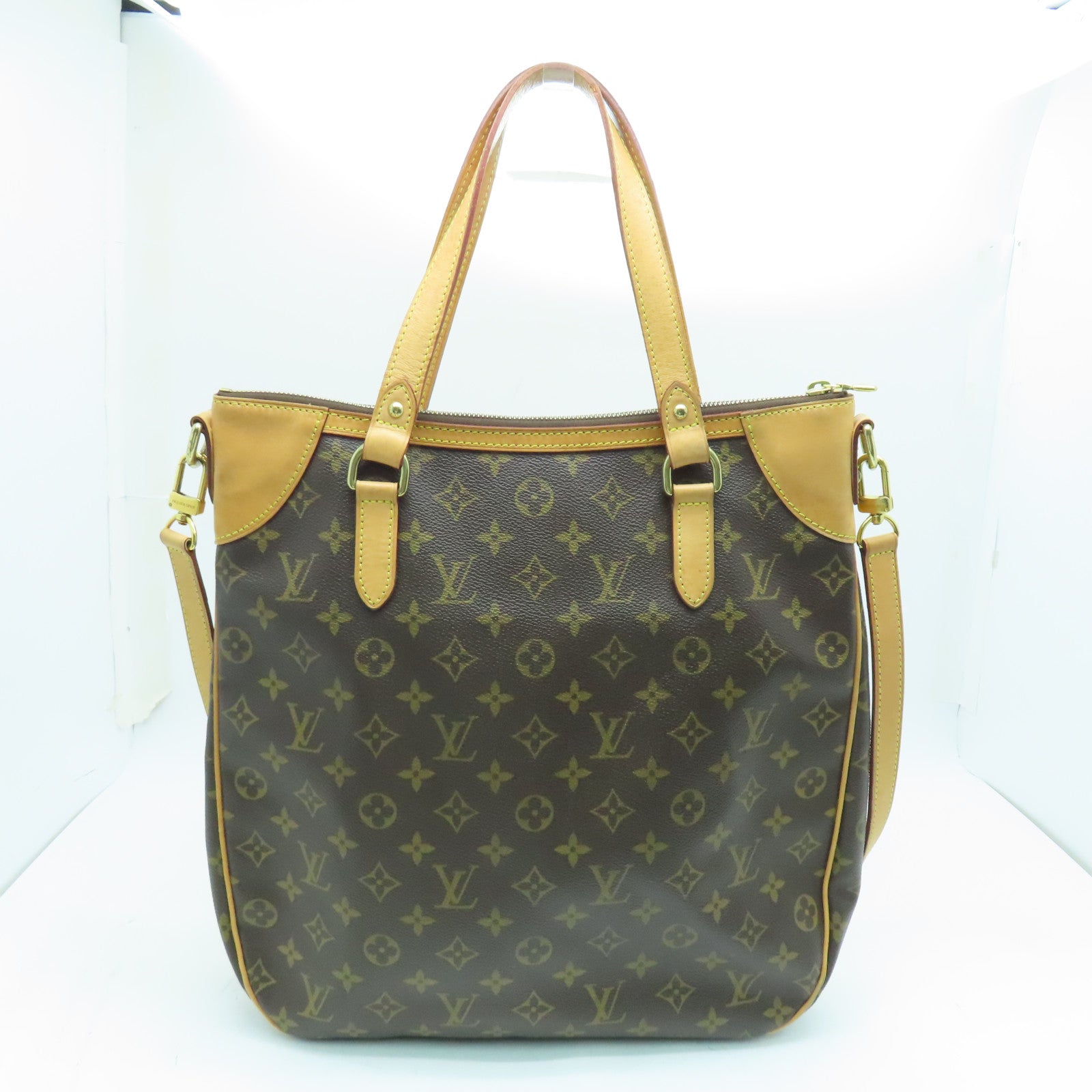 LOUIS VUITTON Monogram Odeon GM 2 way Shoulder金扣手挽肩背两用袋啡色