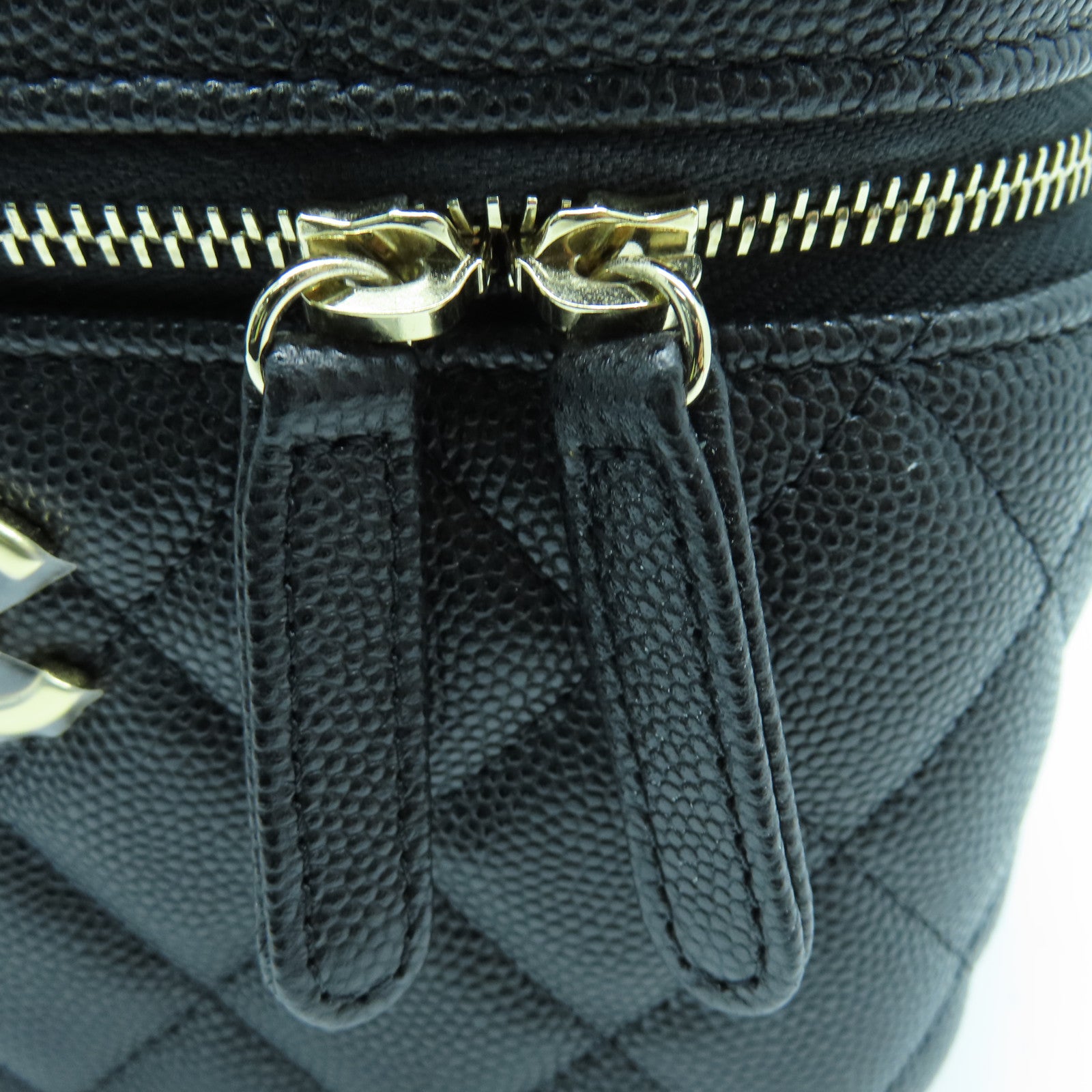 CHANEL 菱格牛皮皮革2way Shoulder Bag金扣手挽肩背两用袋黑色