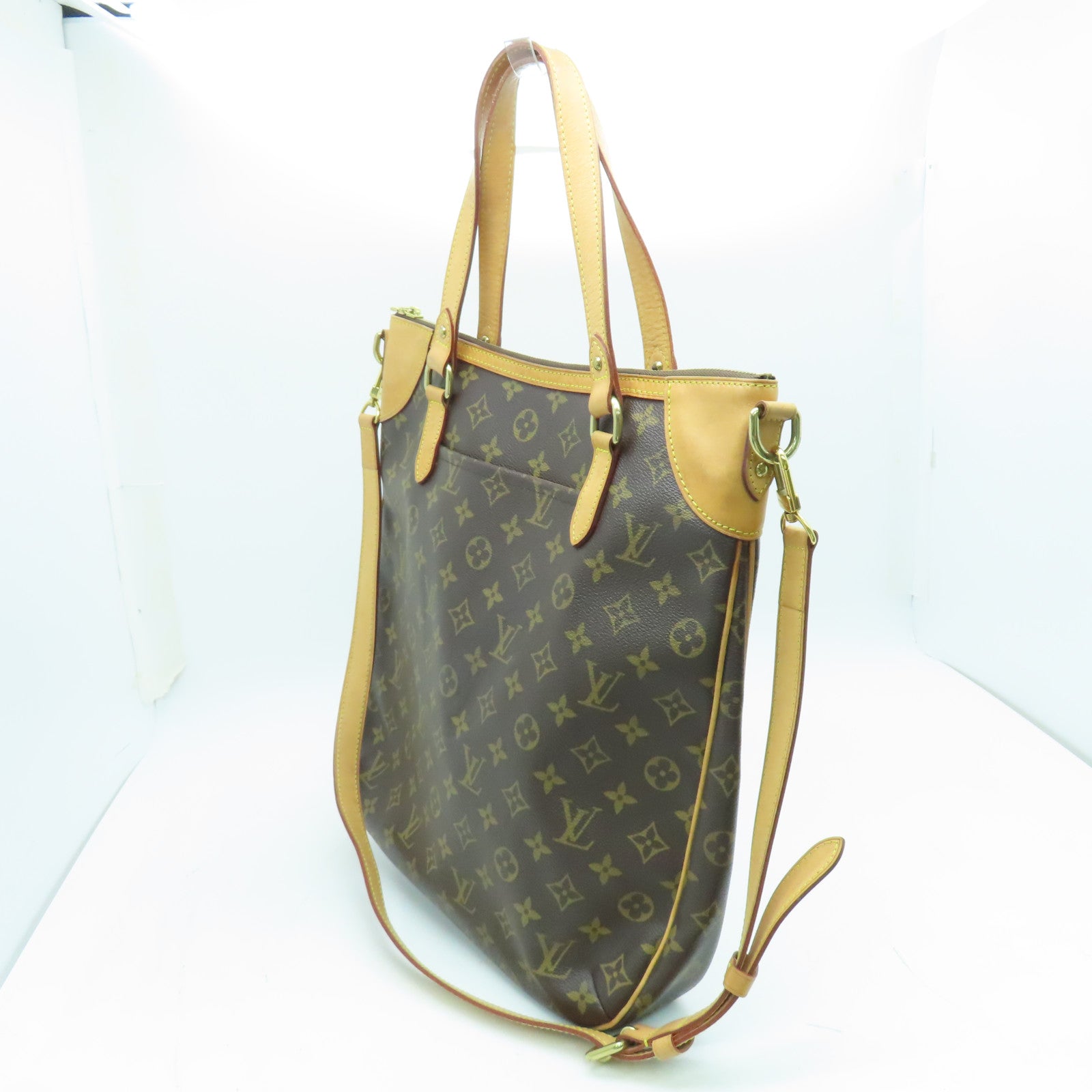 LOUIS VUITTON Monogram Odeon GM 2 way Shoulder金扣手挽肩背两用袋啡色